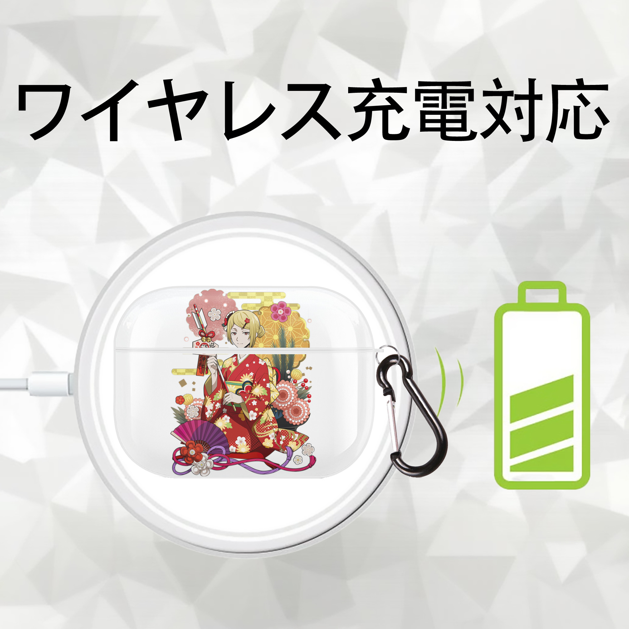 文豪ストレイドッグス Bungo Stray Dogs 【AirPods Pro用】ハードシェル保護ケース 耐衝撃・防指紋・カラビナ付き商品仕様