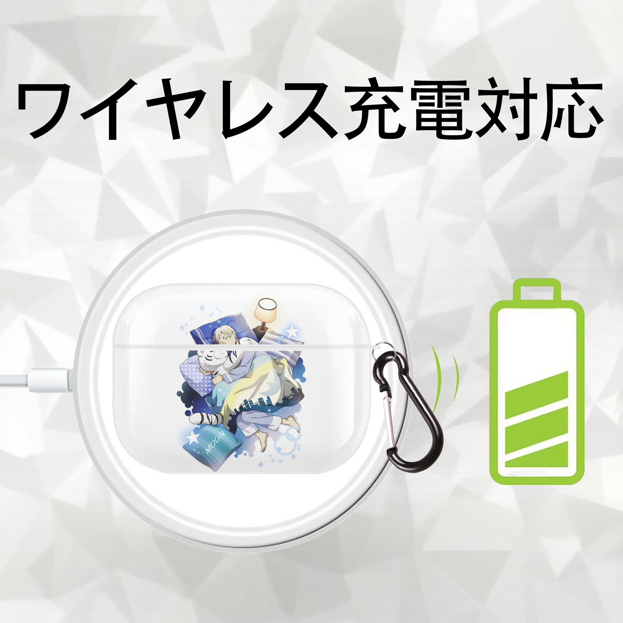 文豪ストレイドッグス Bungo Stray Dogs 【AirPods Pro用】ハードシェル保護ケース 耐衝撃・防指紋・カラビナ付き商品仕様