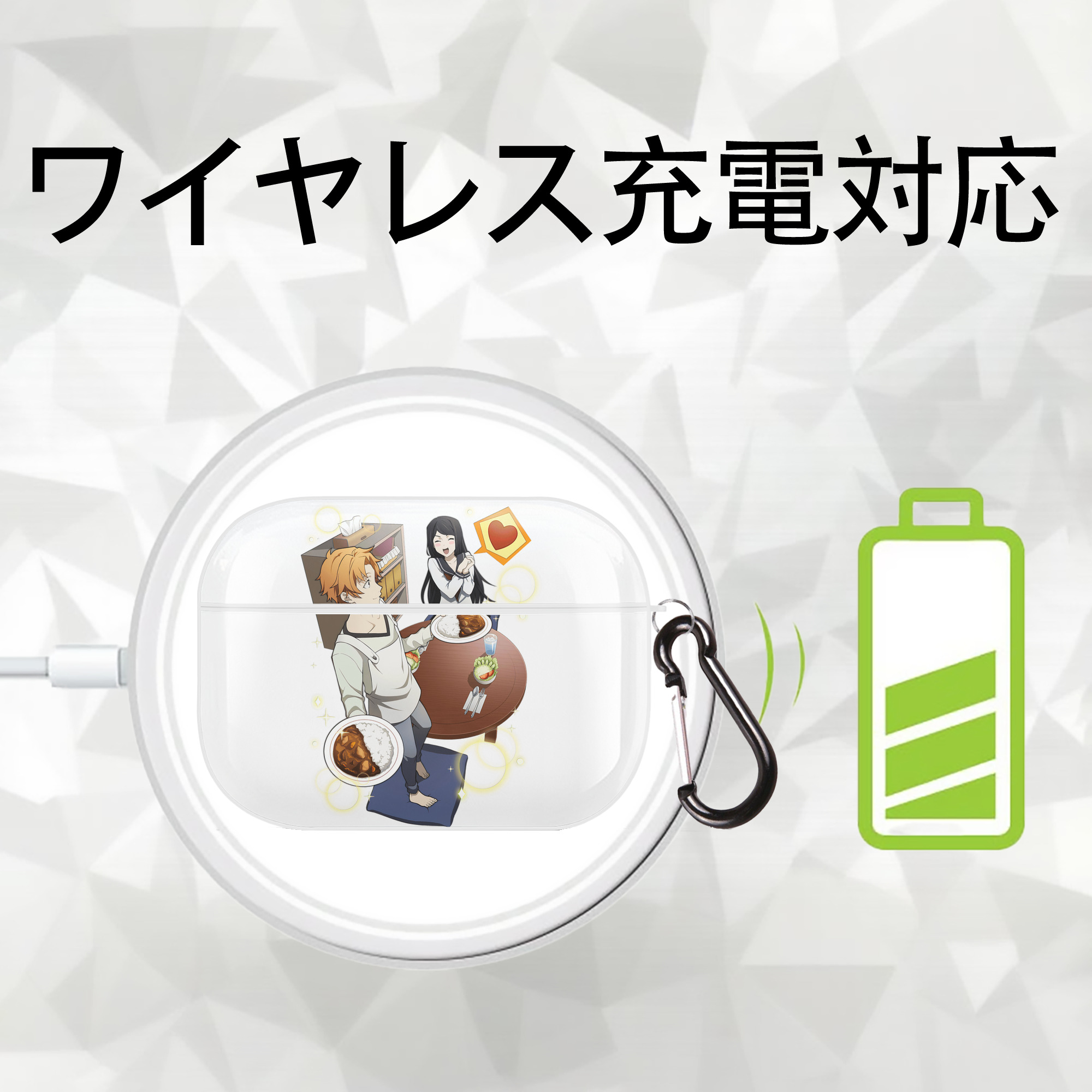 文豪ストレイドッグス Bungo Stray Dogs 【AirPods Pro用】ハードシェル保護ケース 耐衝撃・防指紋・カラビナ付き商品仕様