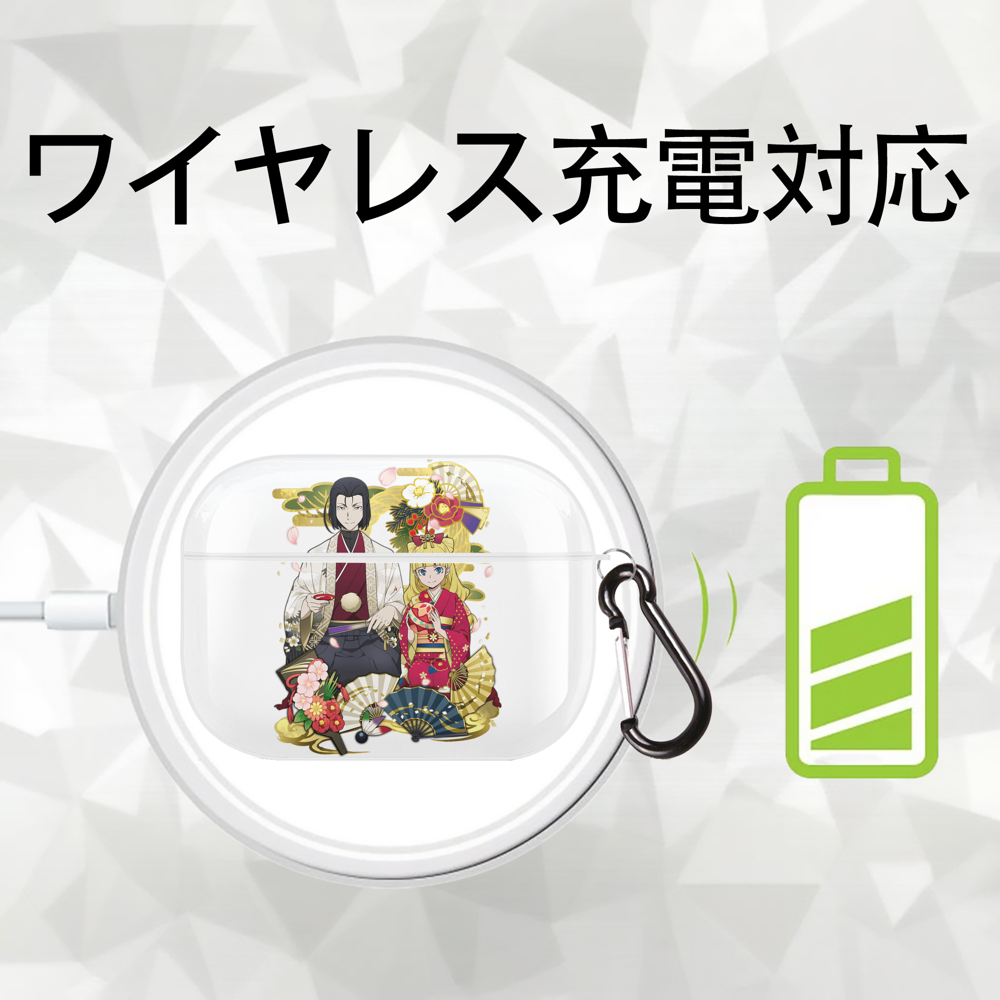 文豪ストレイドッグス Bungo Stray Dogs 【AirPods Pro用】ハードシェル保護ケース 耐衝撃・防指紋・カラビナ付き商品仕様