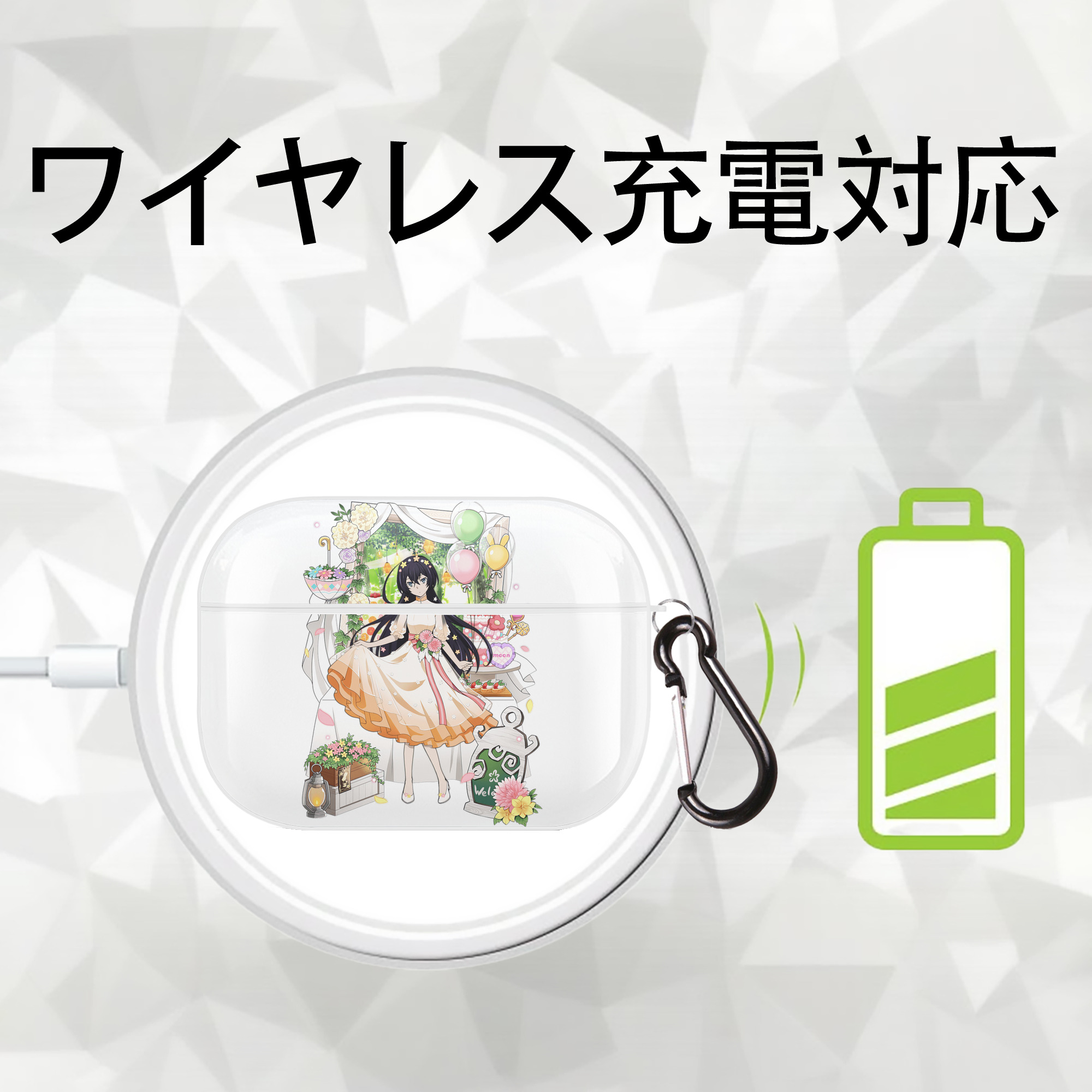 文豪ストレイドッグス Bungo Stray Dogs 【AirPods Pro用】ハードシェル保護ケース 耐衝撃・防指紋・カラビナ付き商品仕様