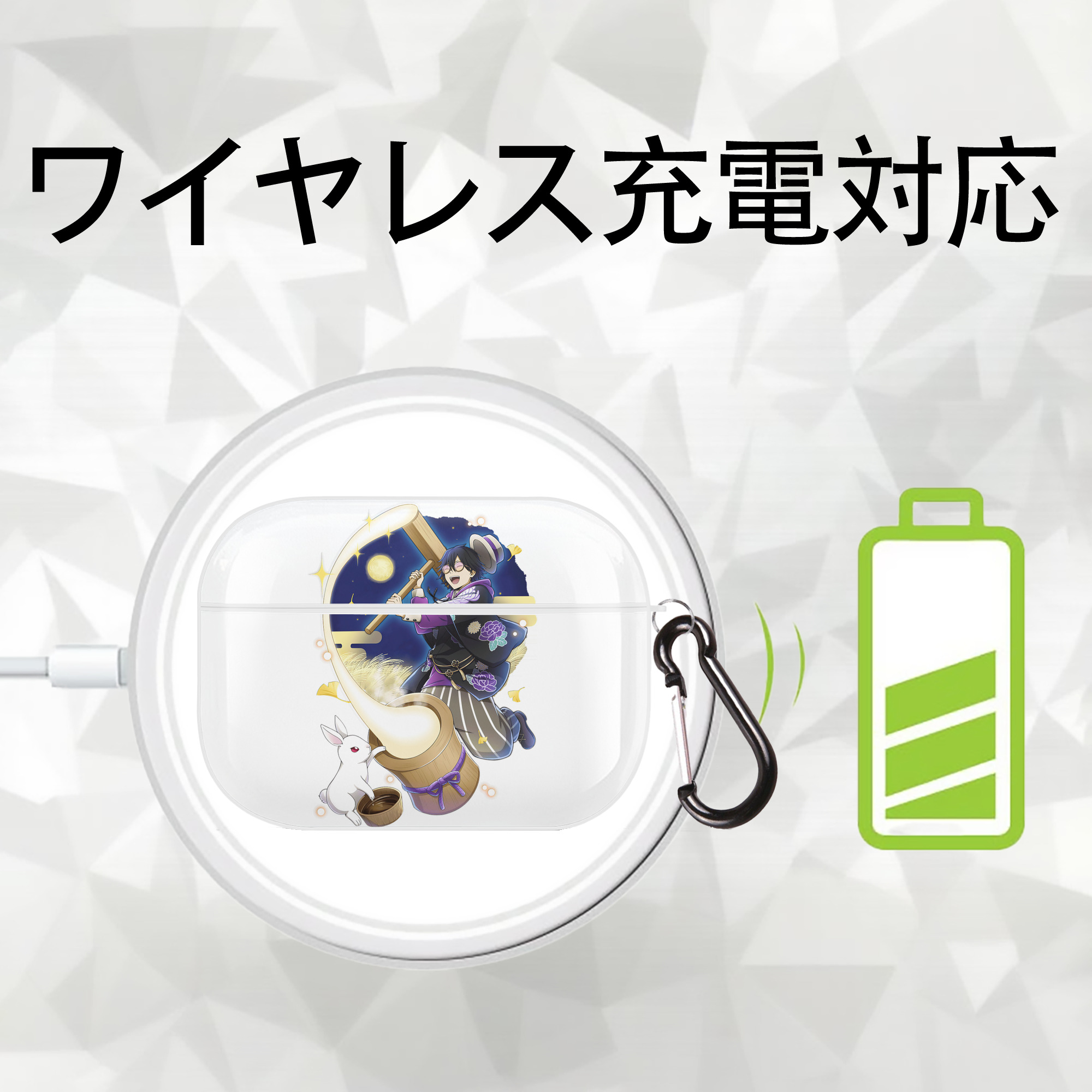 文豪ストレイドッグス Bungo Stray Dogs 【AirPods Pro用】ハードシェル保護ケース 耐衝撃・防指紋・カラビナ付き商品仕様