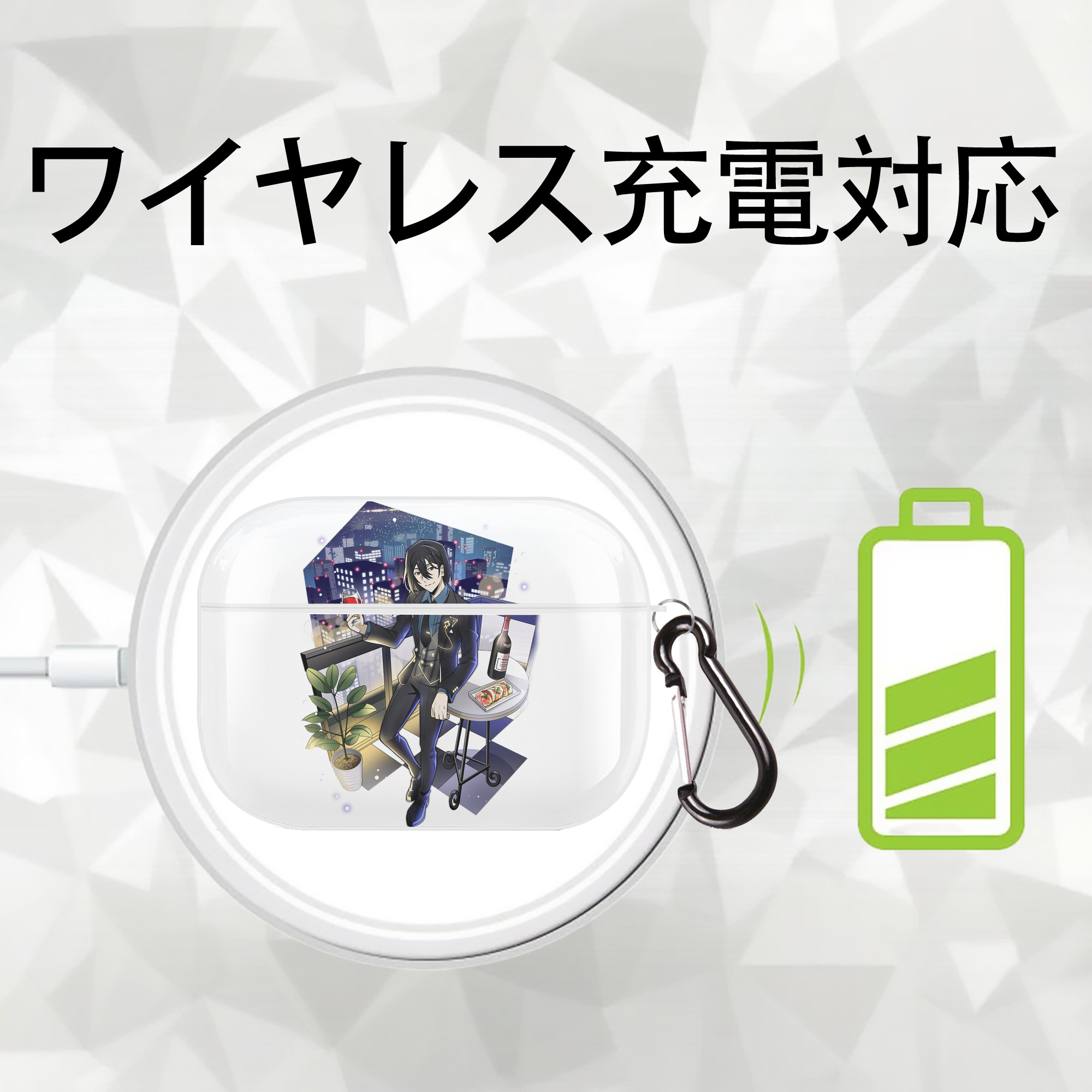 文豪ストレイドッグス Bungo Stray Dogs 【AirPods Pro用】ハードシェル保護ケース 耐衝撃・防指紋・カラビナ付き商品仕様
