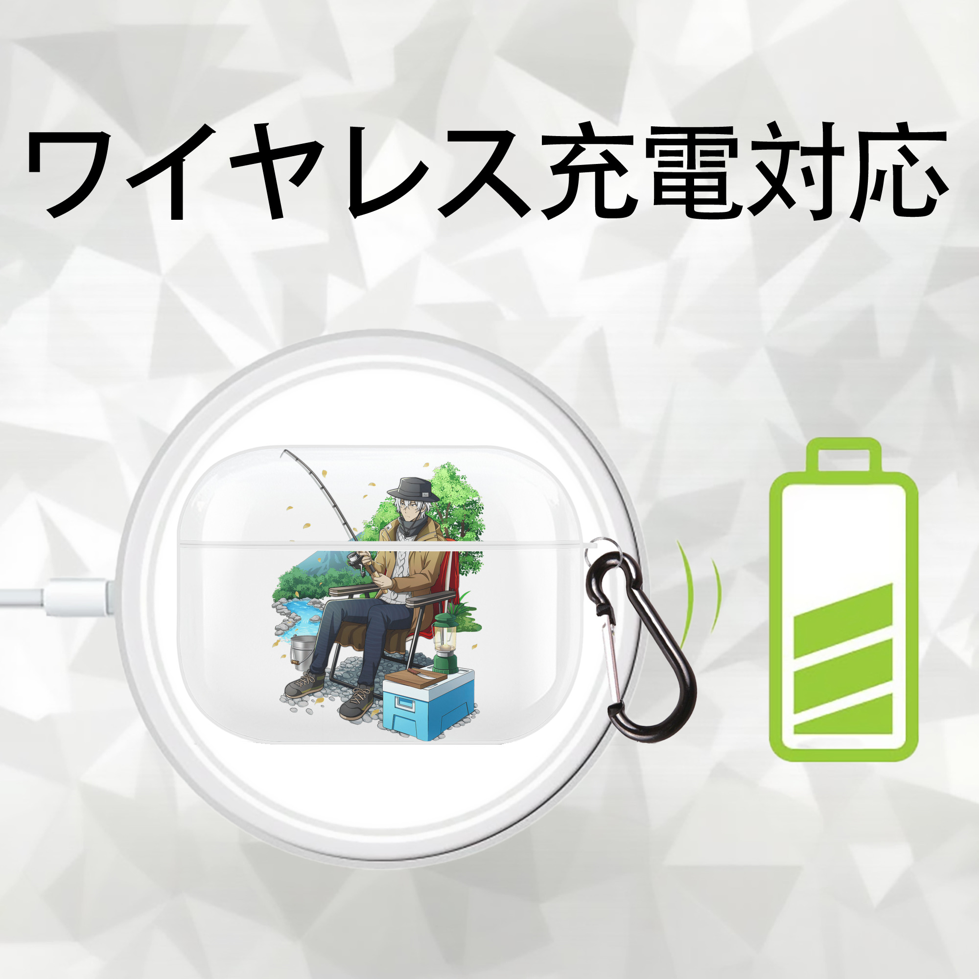 文豪ストレイドッグス Bungo Stray Dogs 【AirPods Pro用】ハードシェル保護ケース 耐衝撃・防指紋・カラビナ付き商品仕様