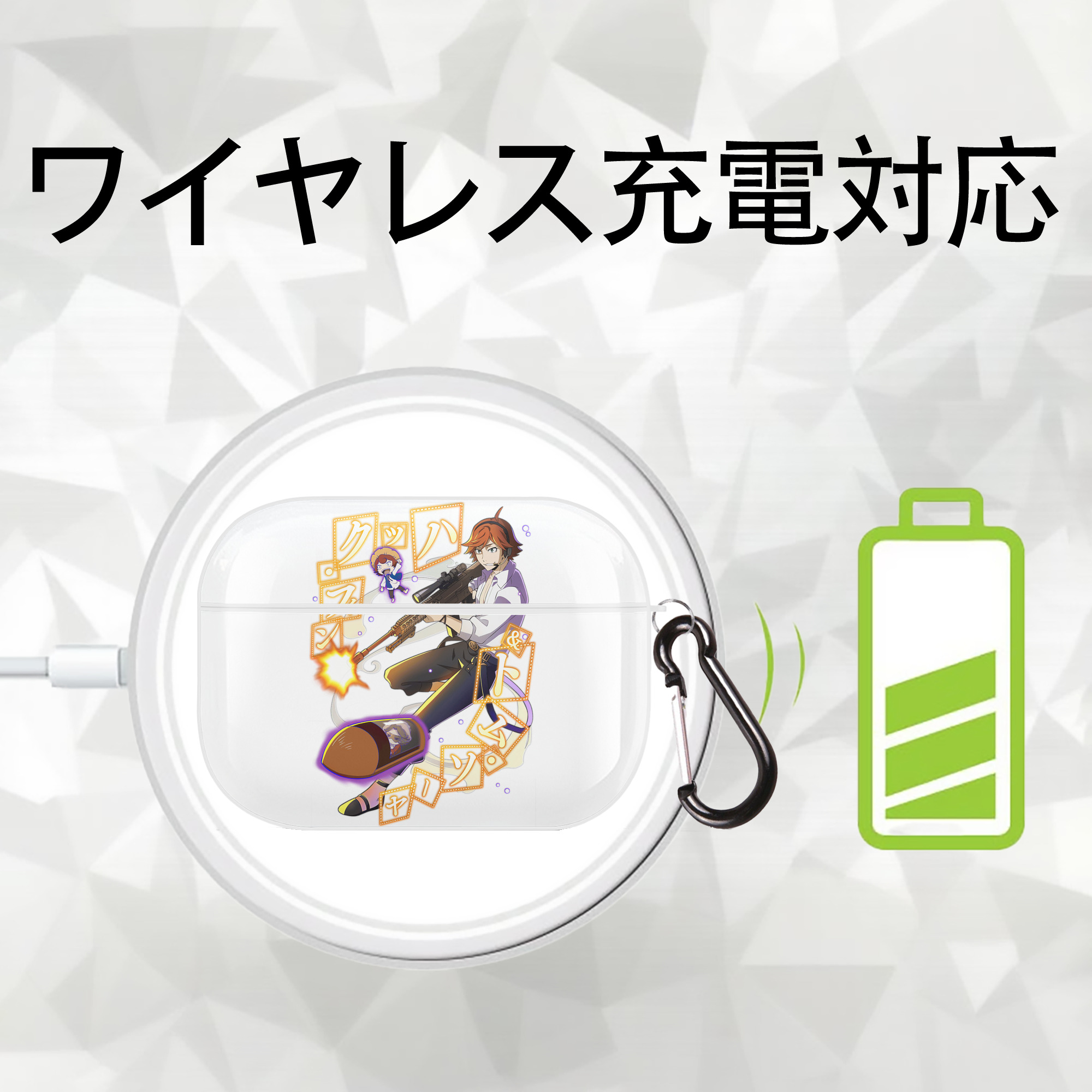 文豪ストレイドッグス Bungo Stray Dogs 【AirPods Pro用】ハードシェル保護ケース 耐衝撃・防指紋・カラビナ付き商品仕様