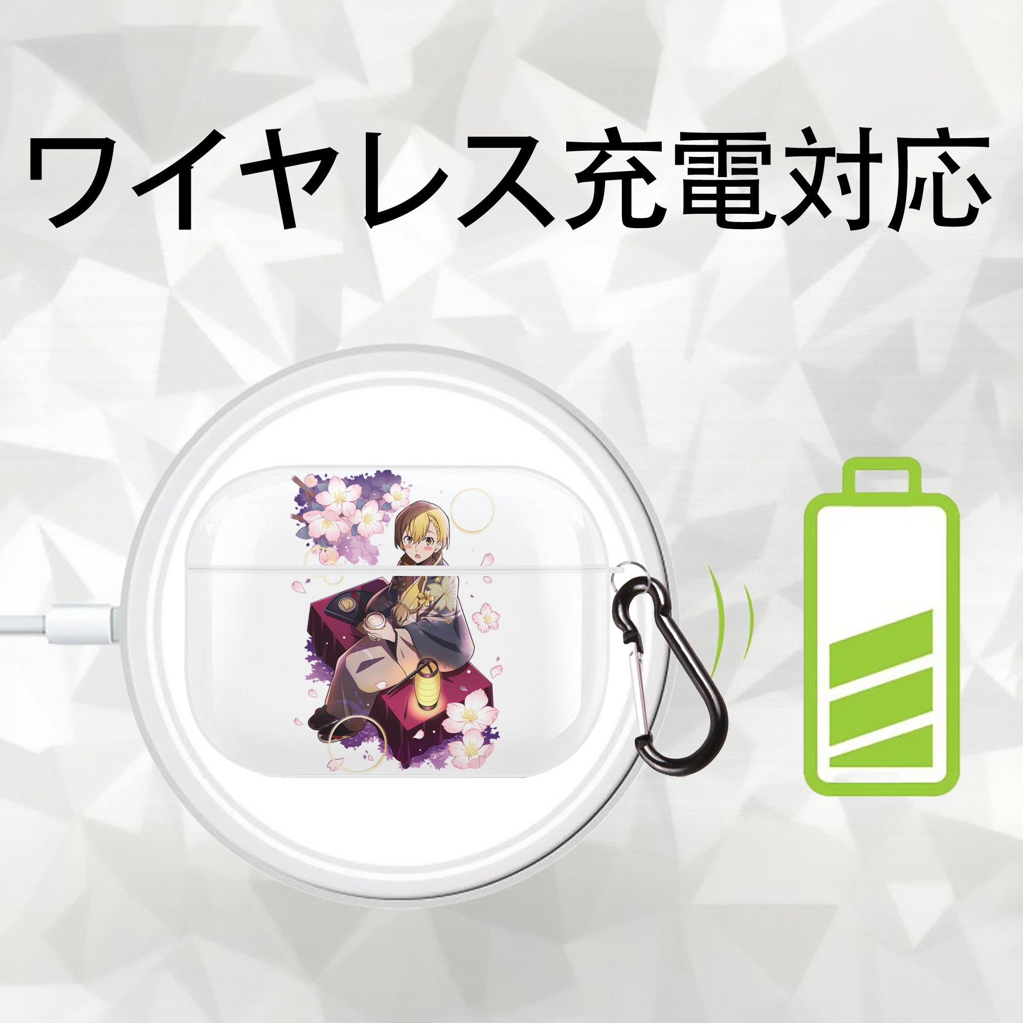文豪ストレイドッグス Bungo Stray Dogs 【AirPods Pro用】ハードシェル保護ケース 耐衝撃・防指紋・カラビナ付き商品仕様