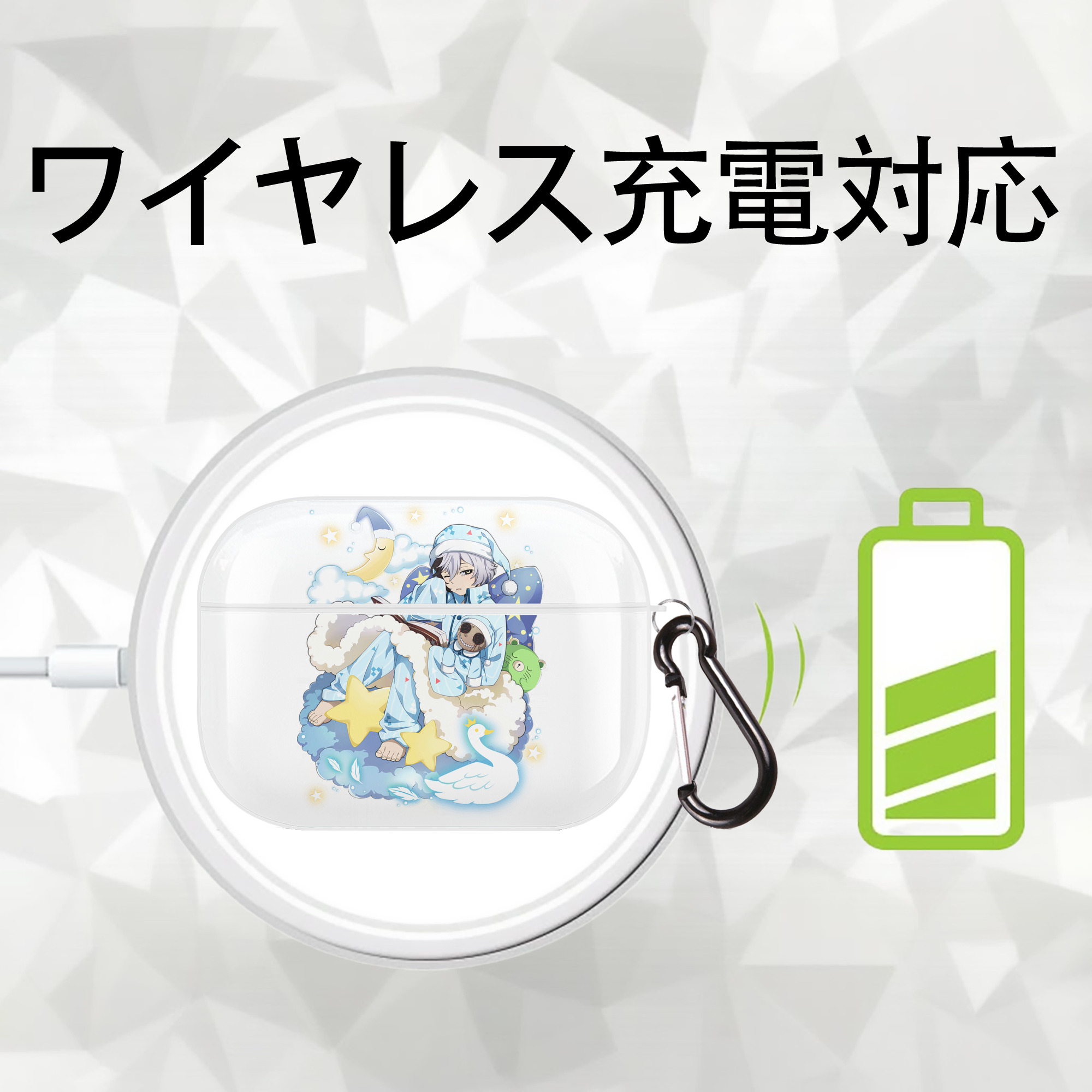 文豪ストレイドッグス Bungo Stray Dogs 【AirPods Pro用】ハードシェル保護ケース 耐衝撃・防指紋・カラビナ付き商品仕様