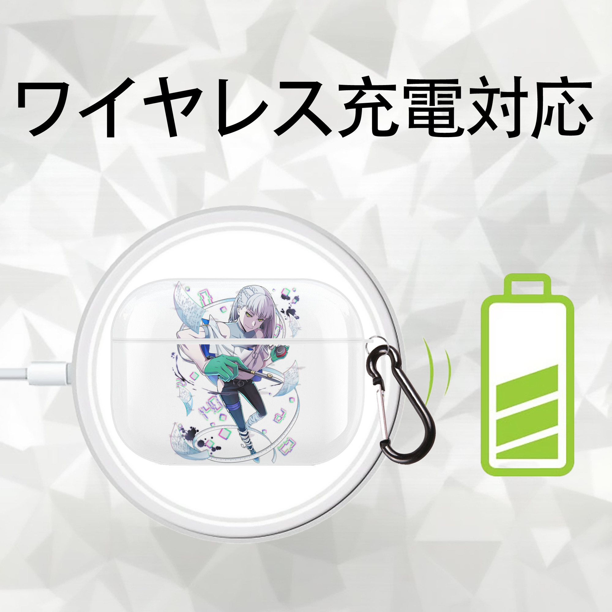 文豪ストレイドッグス Bungo Stray Dogs 【AirPods Pro用】ハードシェル保護ケース 耐衝撃・防指紋・カラビナ付き商品仕様