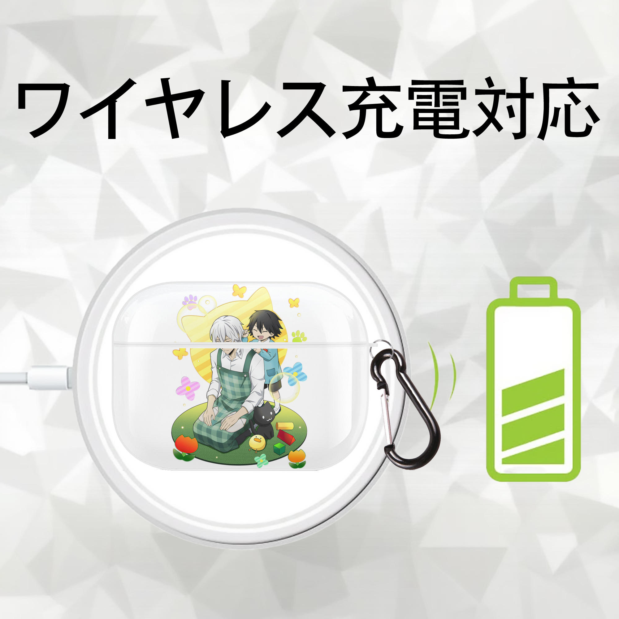 文豪ストレイドッグス Bungo Stray Dogs 【AirPods Pro用】ハードシェル保護ケース 耐衝撃・防指紋・カラビナ付き商品仕様