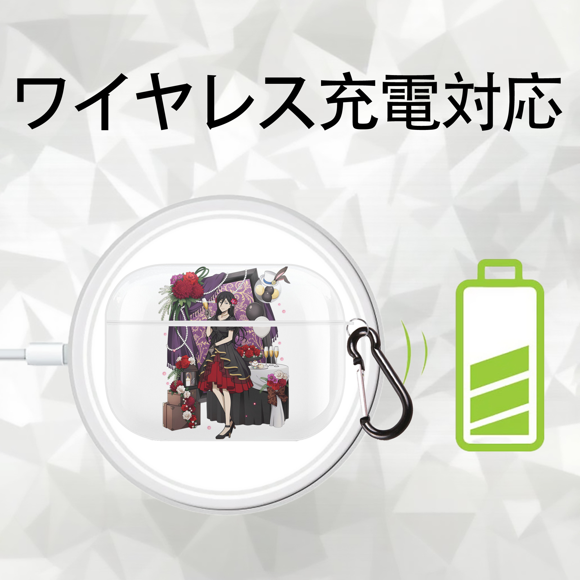 文豪ストレイドッグス Bungo Stray Dogs 【AirPods Pro用】ハードシェル保護ケース 耐衝撃・防指紋・カラビナ付き商品仕様