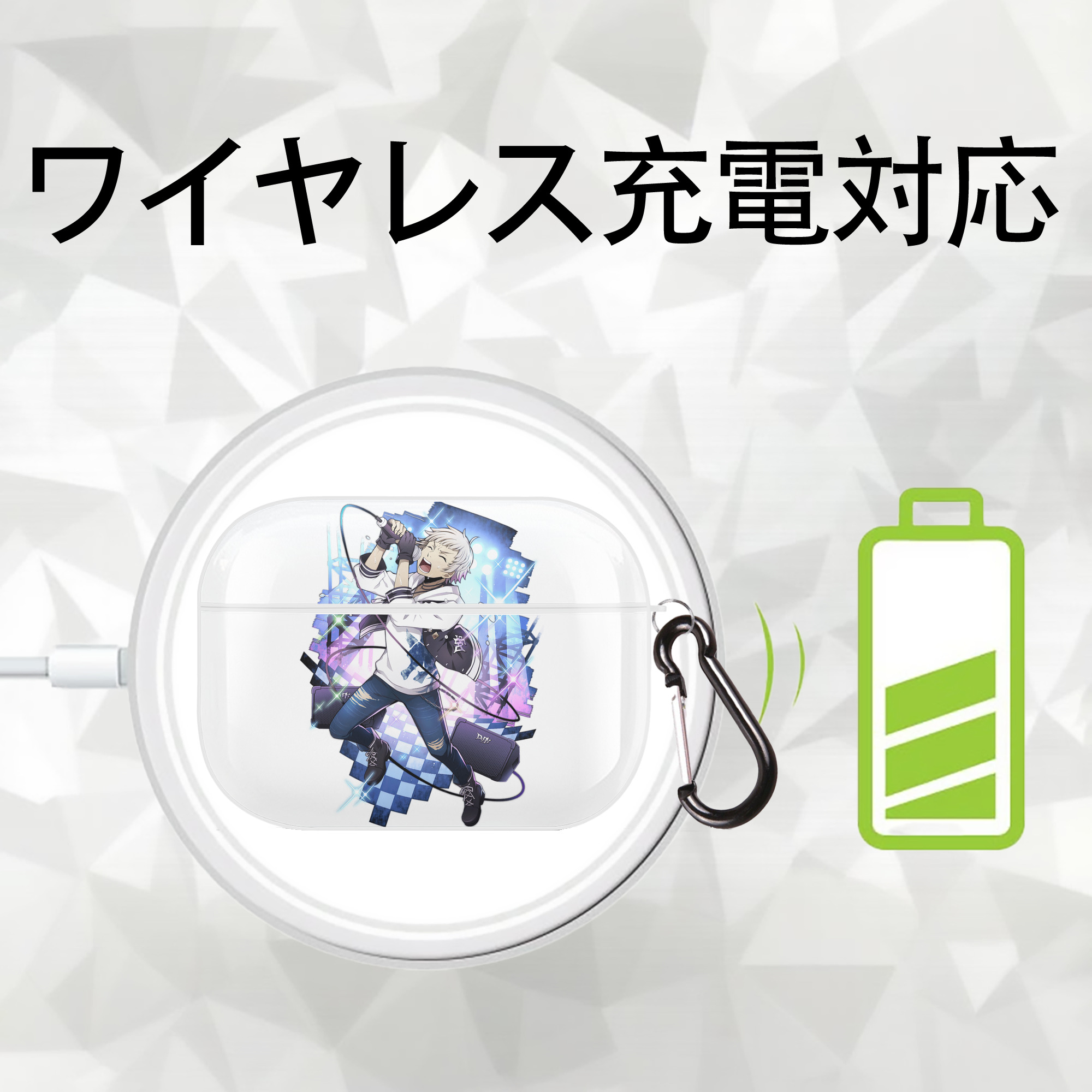 文豪ストレイドッグス Bungo Stray Dogs 【AirPods Pro用】ハードシェル保護ケース 耐衝撃・防指紋・カラビナ付き商品仕様