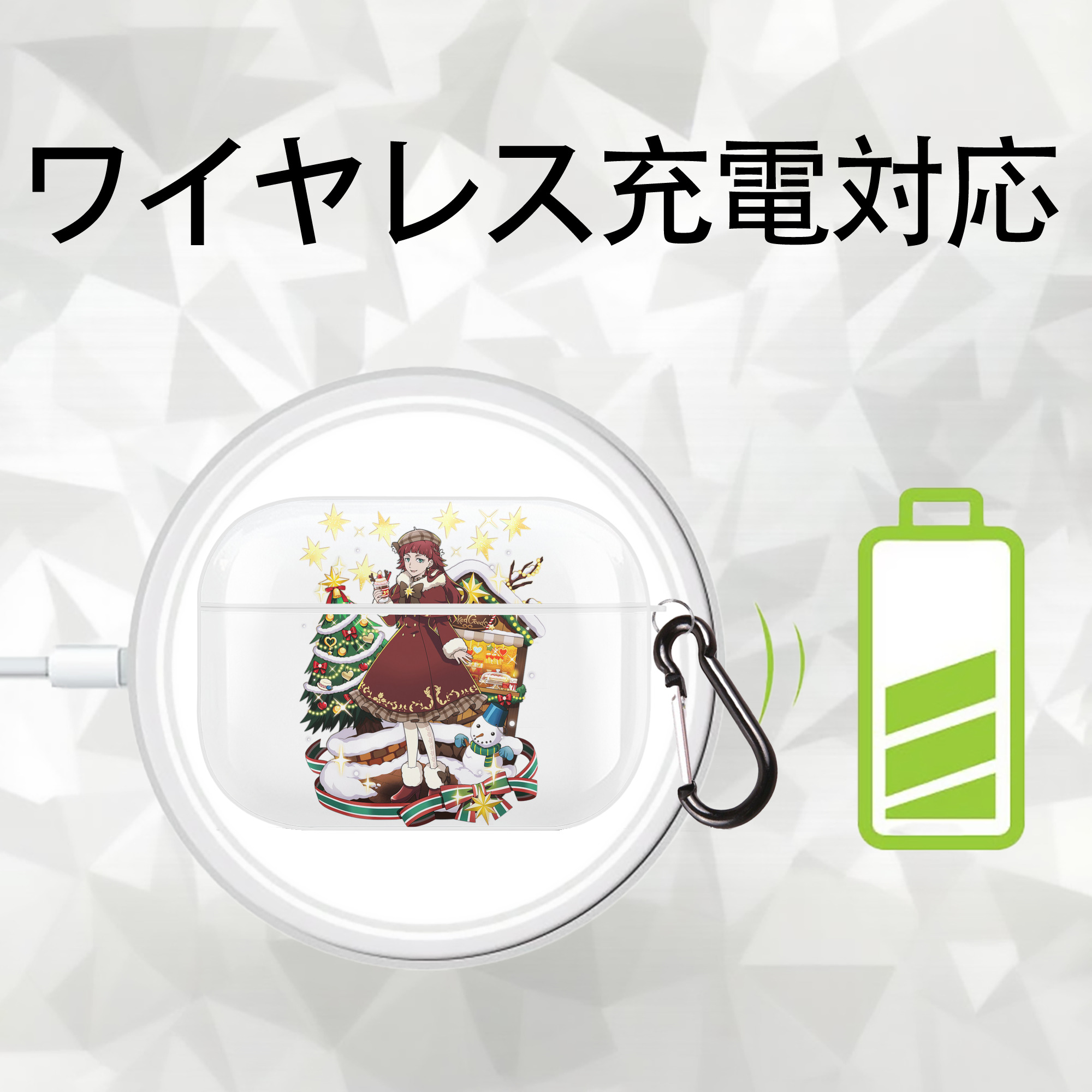文豪ストレイドッグス Bungo Stray Dogs 【AirPods Pro用】ハードシェル保護ケース 耐衝撃・防指紋・カラビナ付き商品仕様
