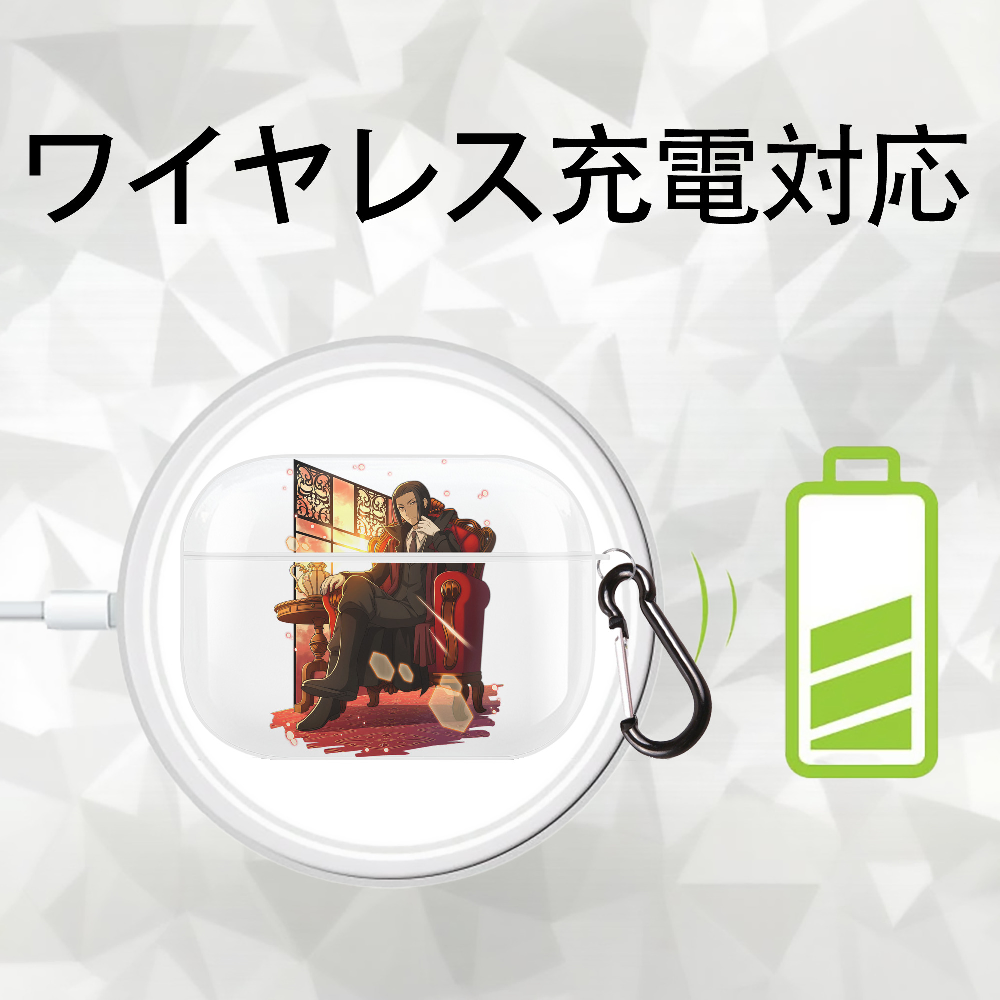 文豪ストレイドッグス Bungo Stray Dogs 【AirPods Pro用】ハードシェル保護ケース 耐衝撃・防指紋・カラビナ付き商品仕様