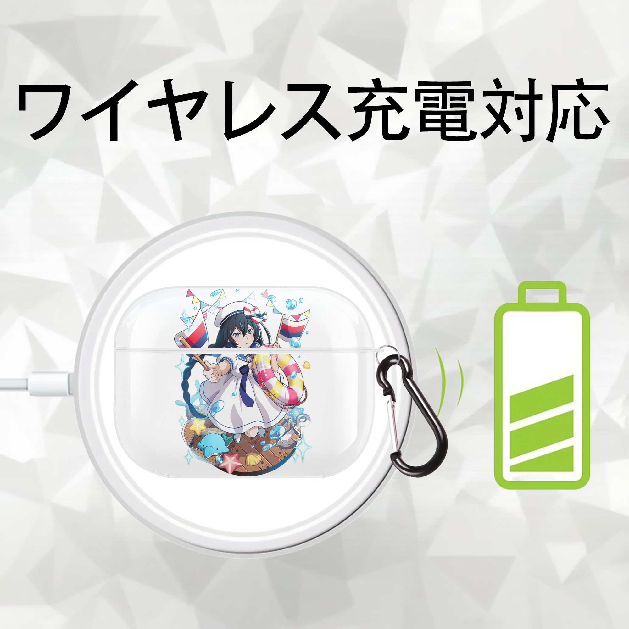 文豪ストレイドッグス Bungo Stray Dogs 【AirPods Pro用】ハードシェル保護ケース 耐衝撃・防指紋・カラビナ付き商品仕様