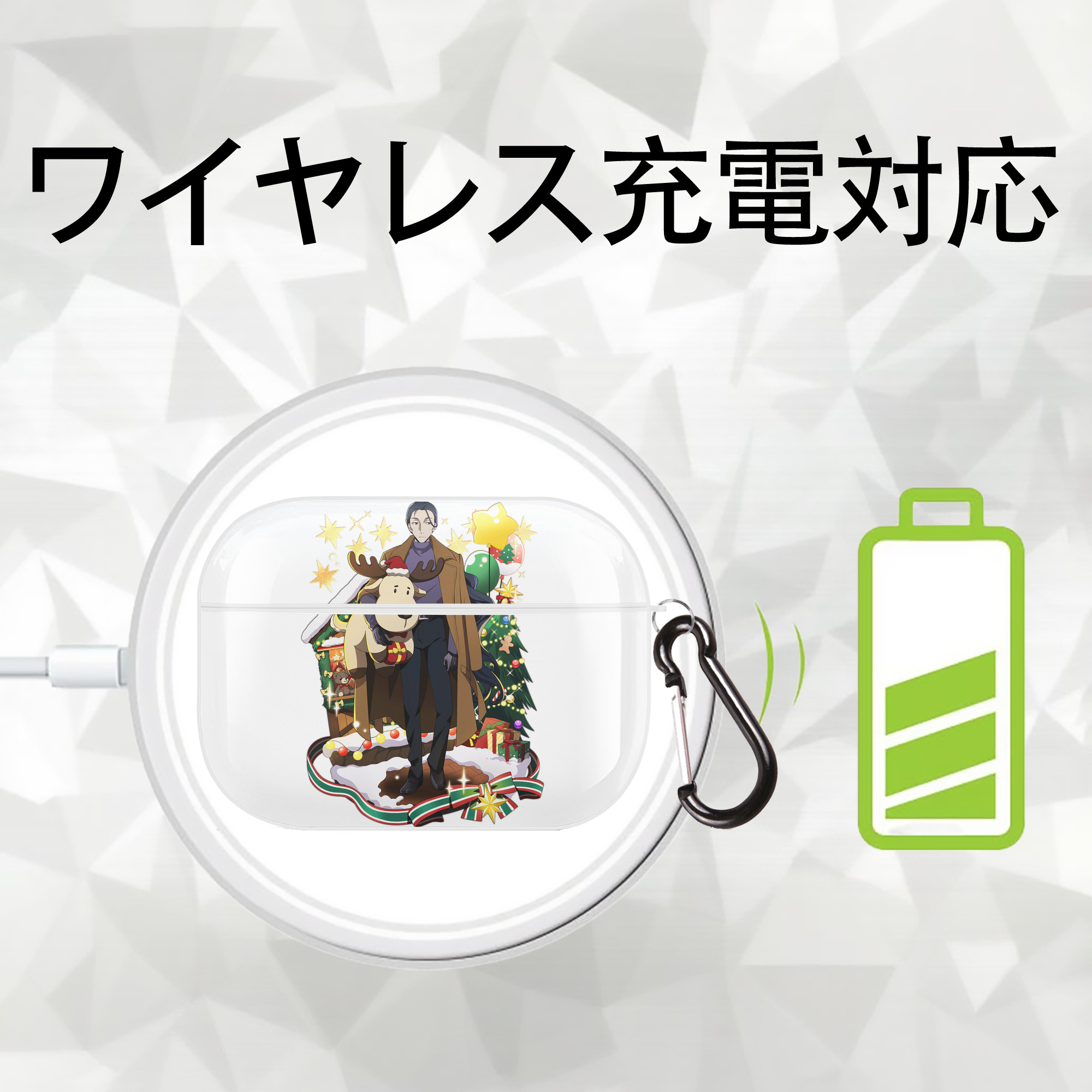 文豪ストレイドッグス Bungo Stray Dogs 【AirPods Pro用】ハードシェル保護ケース 耐衝撃・防指紋・カラビナ付き商品仕様