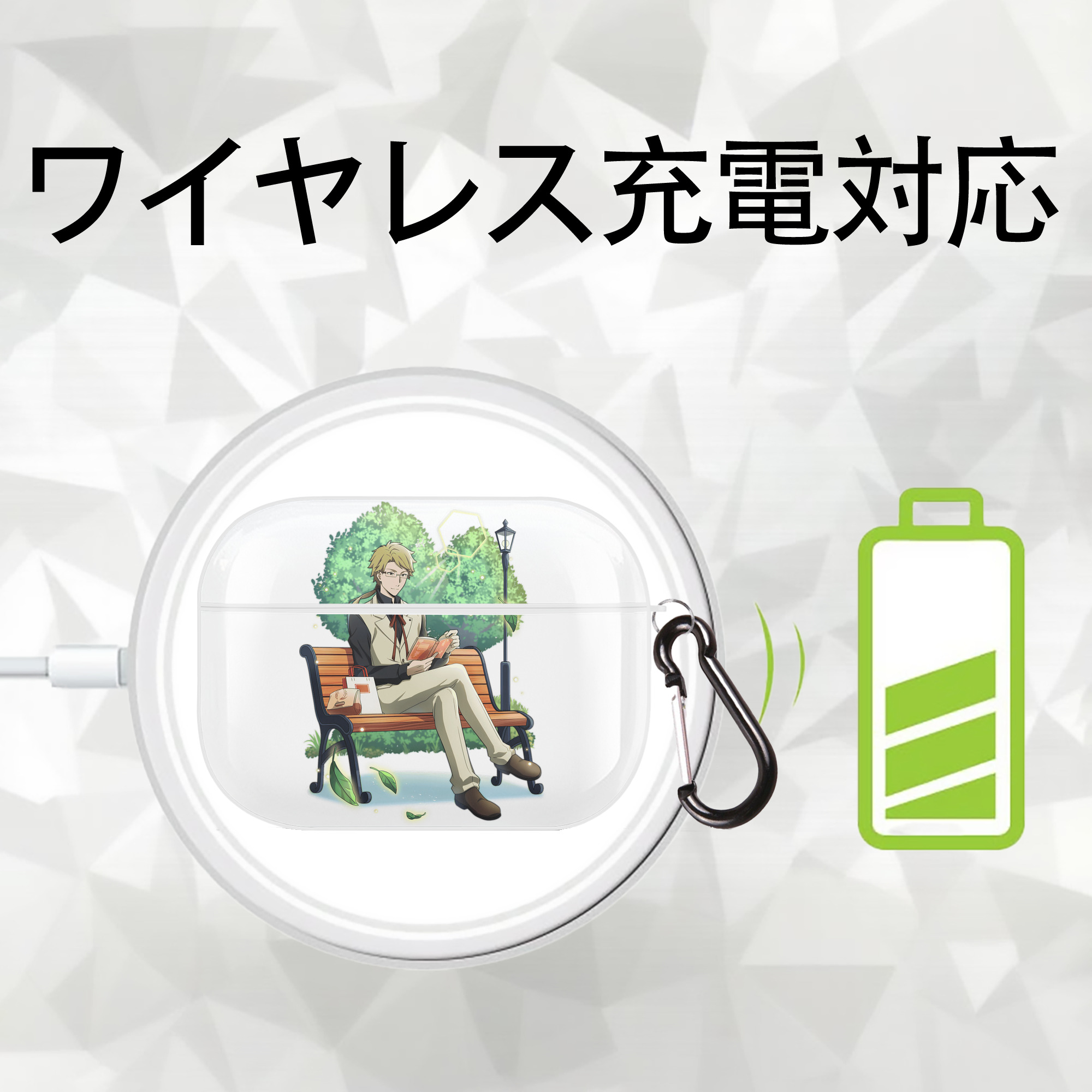 文豪ストレイドッグス Bungo Stray Dogs 【AirPods Pro用】ハードシェル保護ケース 耐衝撃・防指紋・カラビナ付き商品仕様