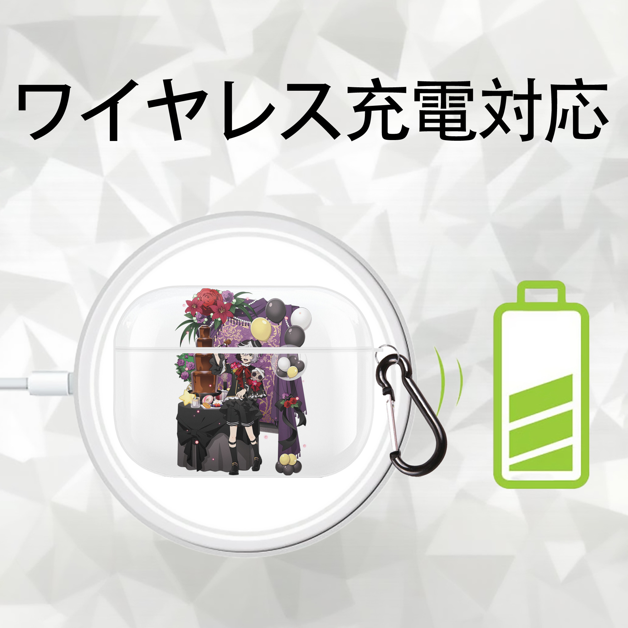 文豪ストレイドッグス Bungo Stray Dogs 【AirPods Pro用】ハードシェル保護ケース 耐衝撃・防指紋・カラビナ付き商品仕様