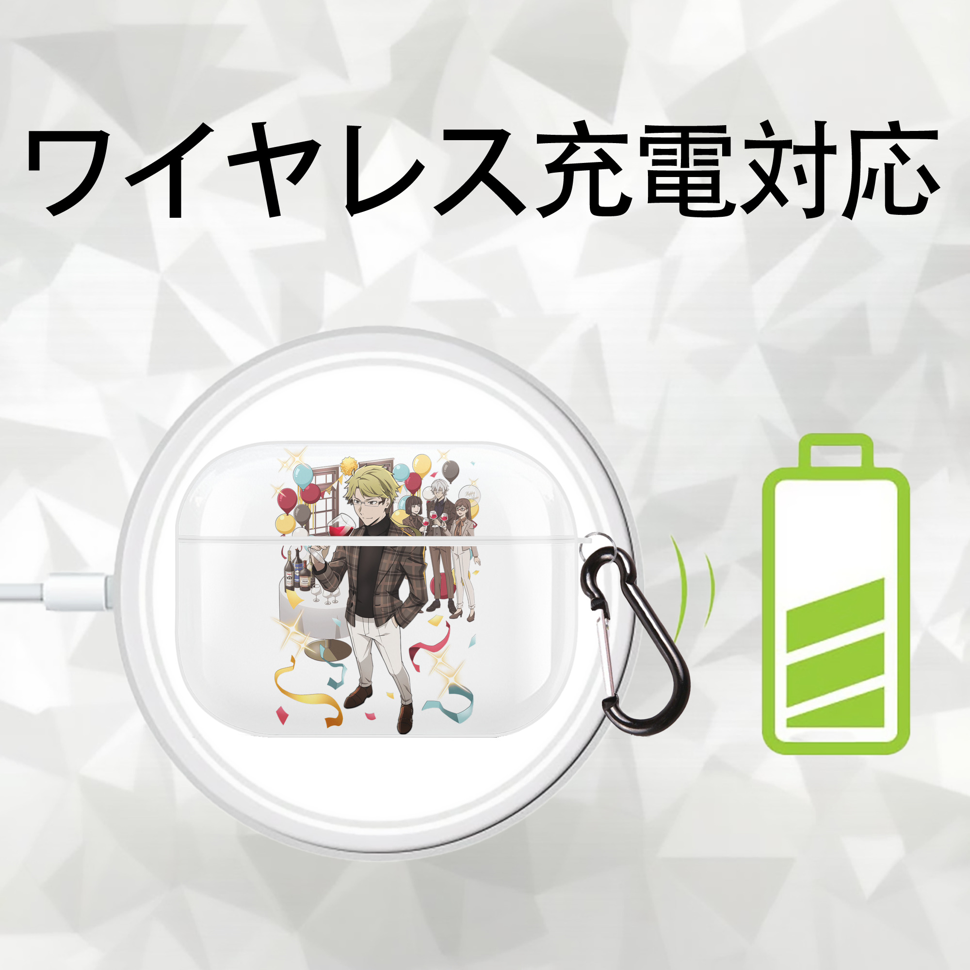 文豪ストレイドッグス Bungo Stray Dogs 【AirPods Pro用】ハードシェル保護ケース 耐衝撃・防指紋・カラビナ付き商品仕様