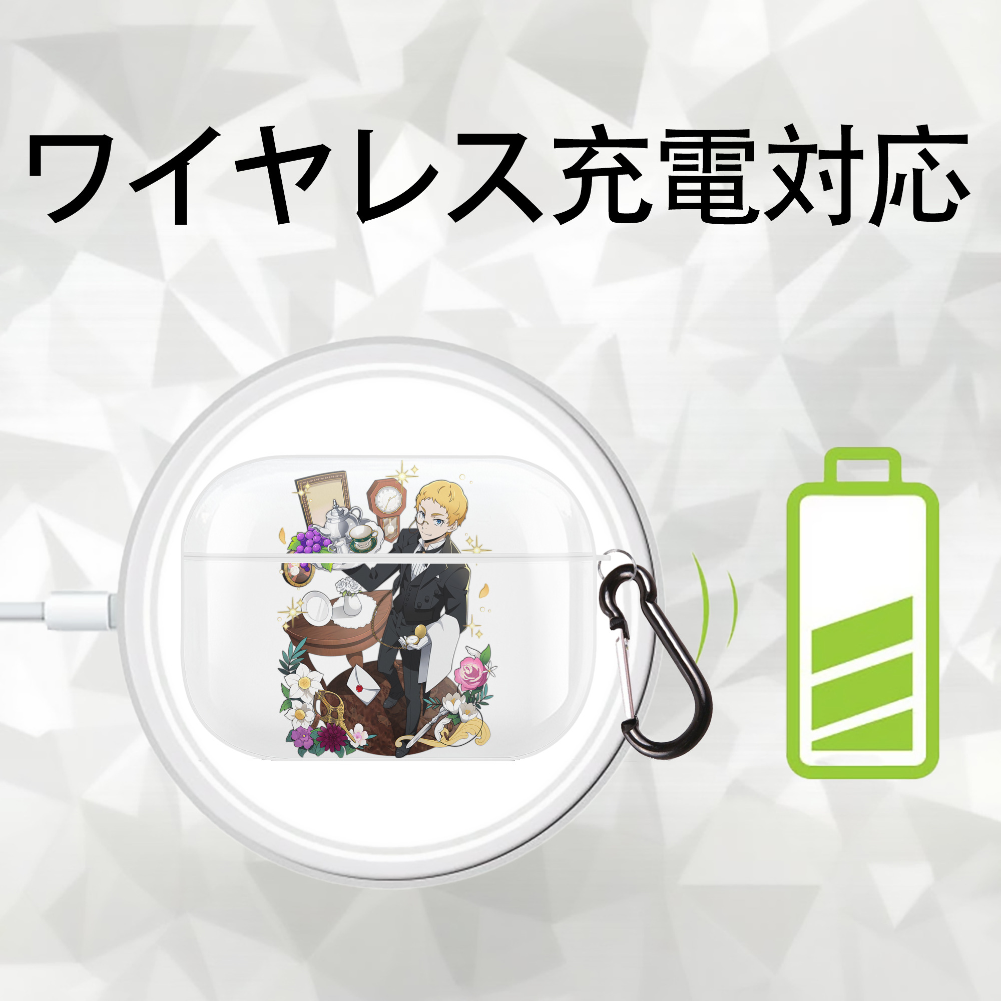 文豪ストレイドッグス Bungo Stray Dogs 【AirPods Pro用】ハードシェル保護ケース 耐衝撃・防指紋・カラビナ付き商品仕様