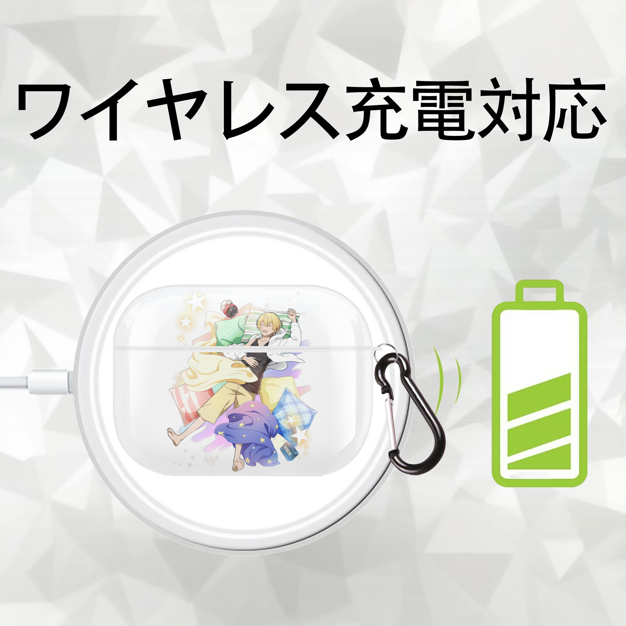 文豪ストレイドッグス Bungo Stray Dogs 【AirPods Pro用】ハードシェル保護ケース 耐衝撃・防指紋・カラビナ付き商品仕様