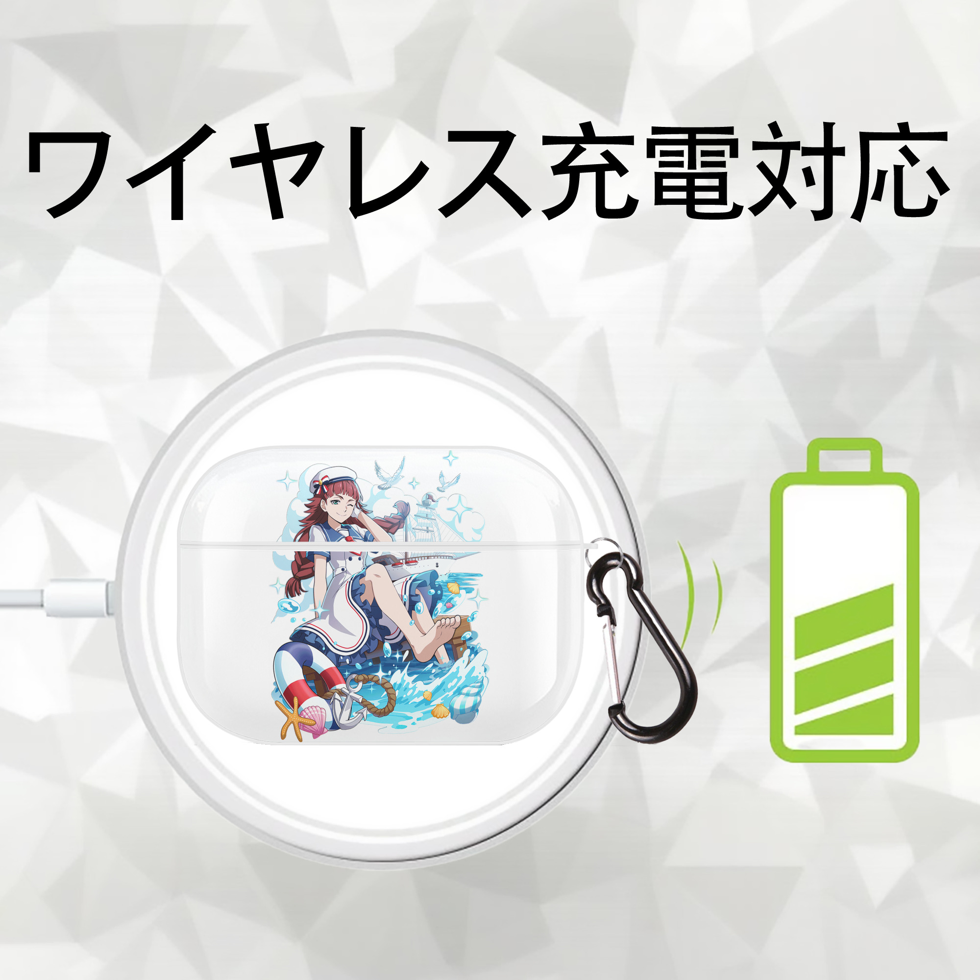 文豪ストレイドッグス Bungo Stray Dogs 【AirPods Pro用】ハードシェル保護ケース 耐衝撃・防指紋・カラビナ付き商品仕様