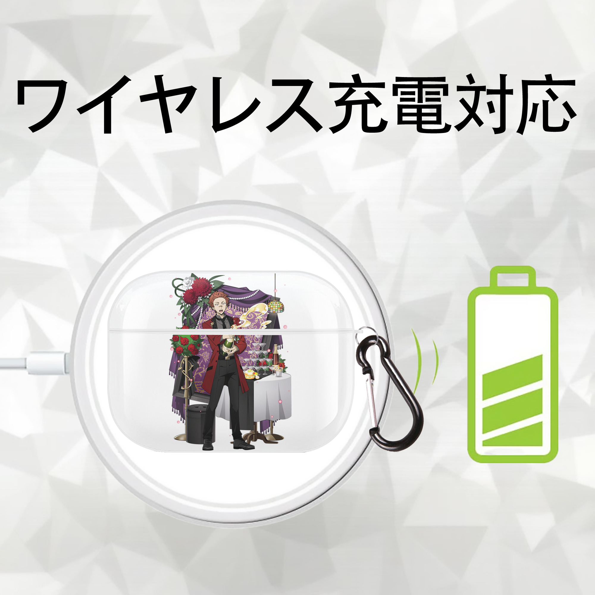 文豪ストレイドッグス Bungo Stray Dogs 【AirPods Pro用】ハードシェル保護ケース 耐衝撃・防指紋・カラビナ付き商品仕様