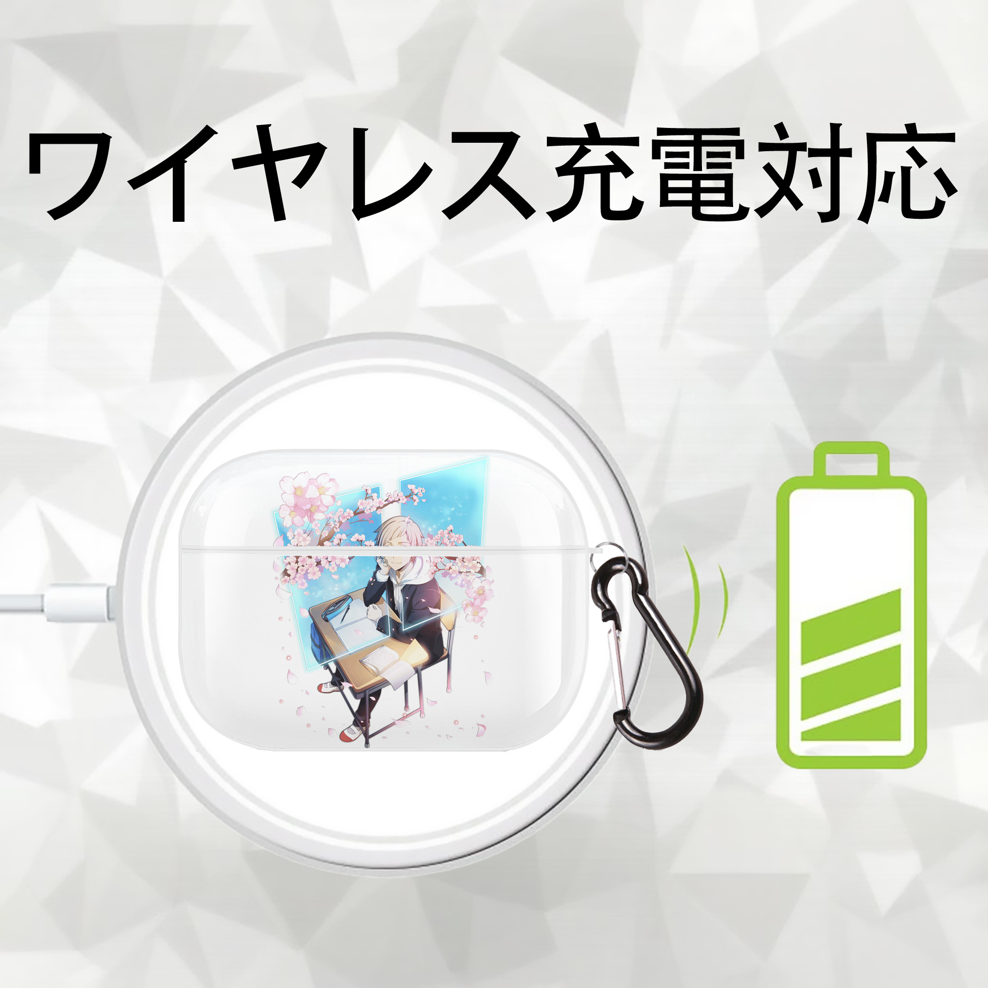 文豪ストレイドッグス Bungo Stray Dogs 【AirPods Pro用】ハードシェル保護ケース 耐衝撃・防指紋・カラビナ付き商品仕様
