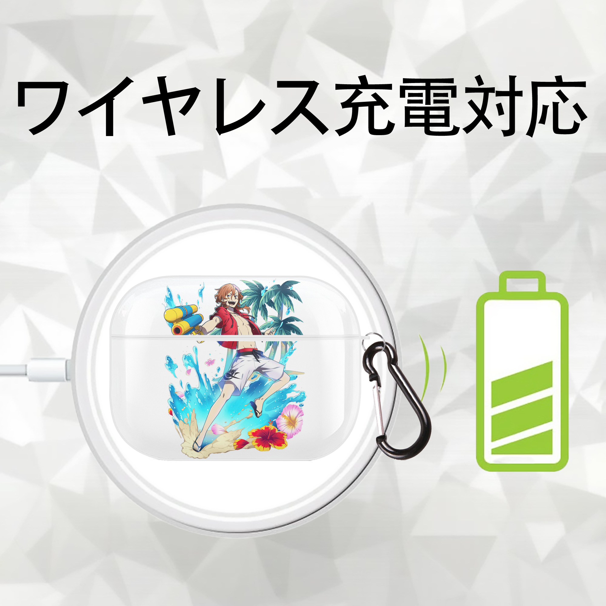 文豪ストレイドッグス Bungo Stray Dogs 【AirPods Pro用】ハードシェル保護ケース 耐衝撃・防指紋・カラビナ付き商品仕様