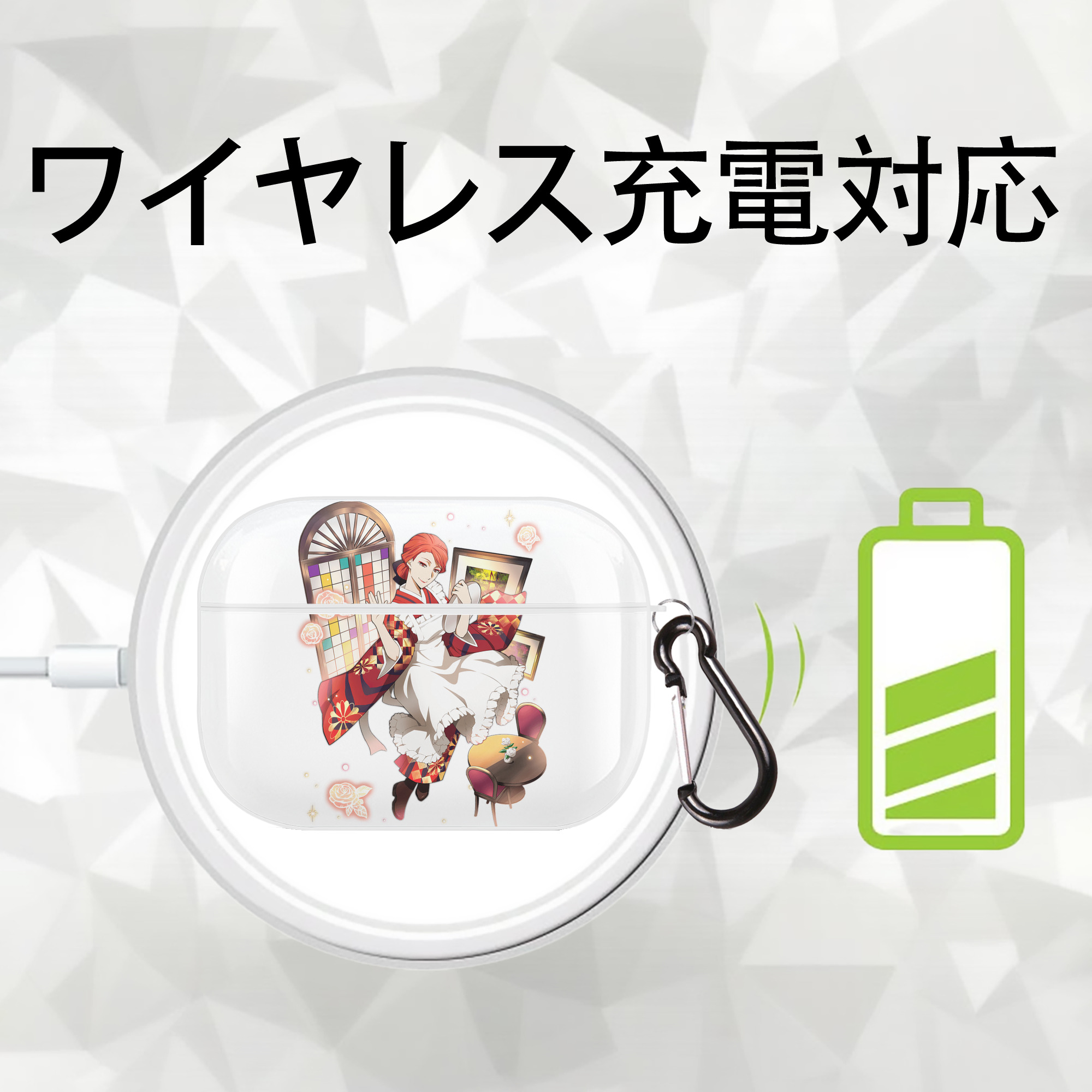 文豪ストレイドッグス Bungo Stray Dogs 【AirPods Pro用】ハードシェル保護ケース 耐衝撃・防指紋・カラビナ付き商品仕様