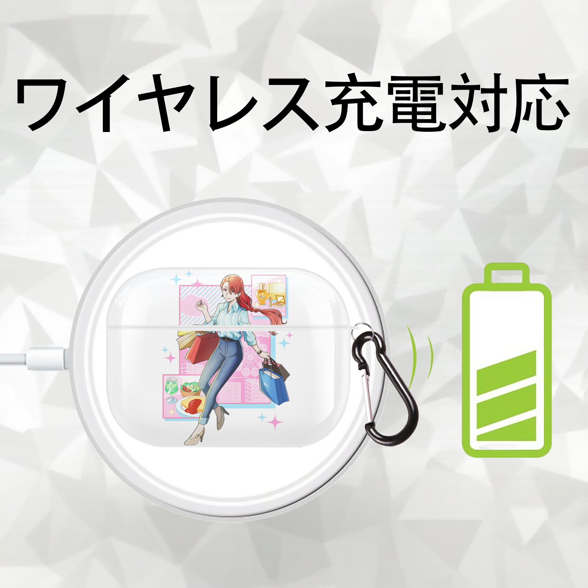 文豪ストレイドッグス Bungo Stray Dogs 【AirPods Pro用】ハードシェル保護ケース 耐衝撃・防指紋・カラビナ付き商品仕様
