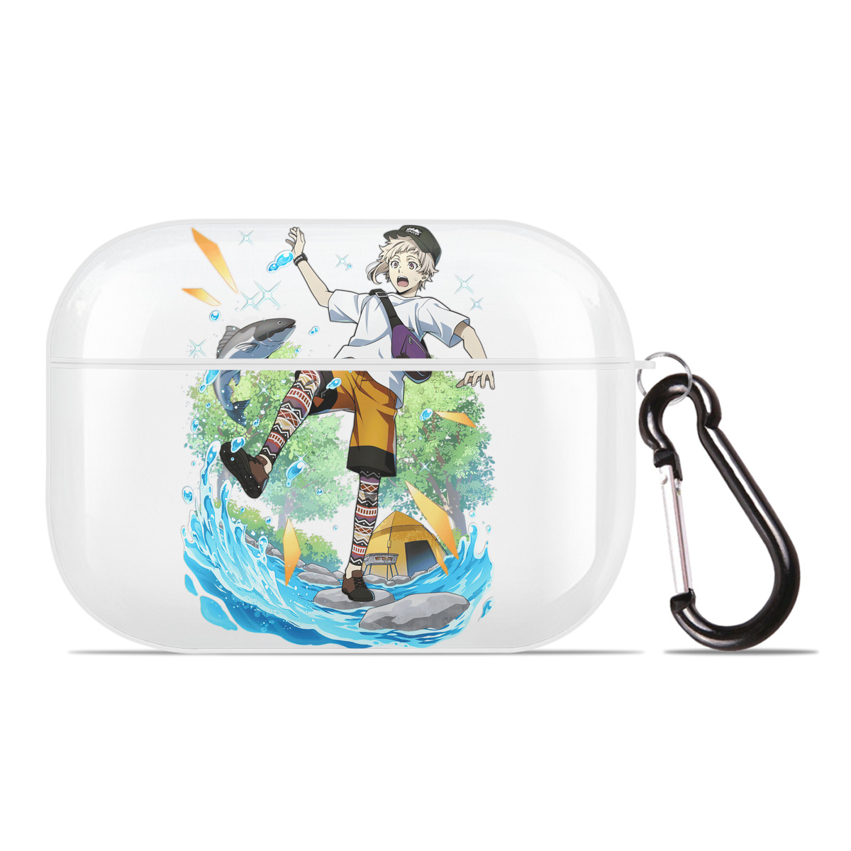 （画像用） 文豪ストレイドッグス Bungo Stray Dogs 【AirPods Pro用】ハードシェル保護ケース 耐衝撃・防指紋・カラビナ付き商品仕様