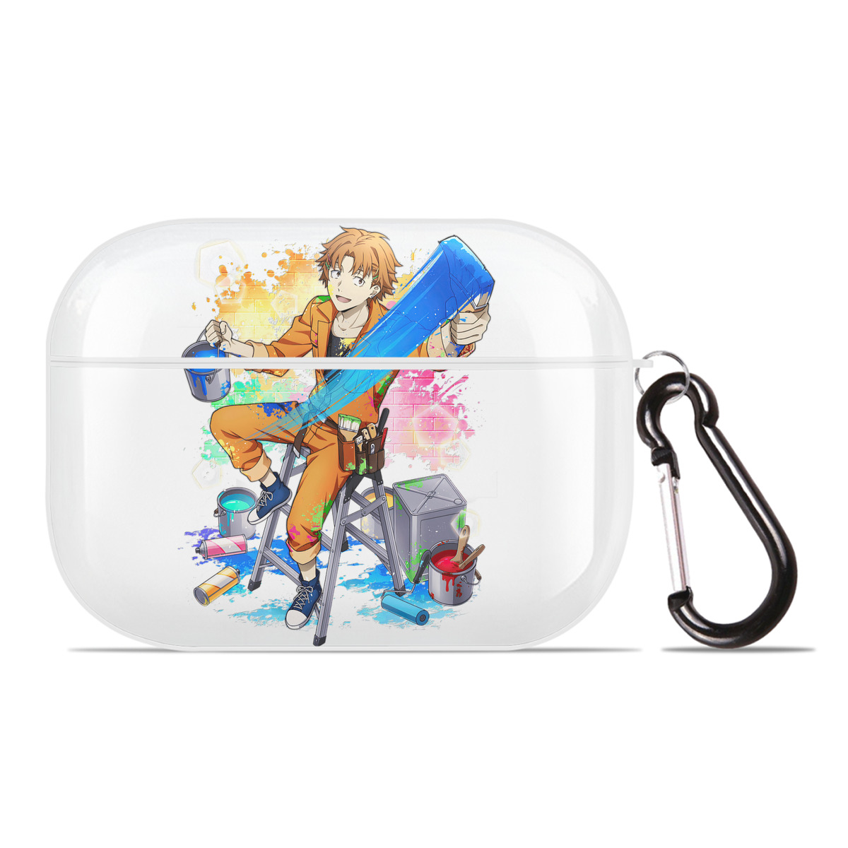 （画像用） 文豪ストレイドッグス Bungo Stray Dogs 【AirPods Pro用】ハードシェル保護ケース 耐衝撃・防指紋・カラビナ付き商品仕様