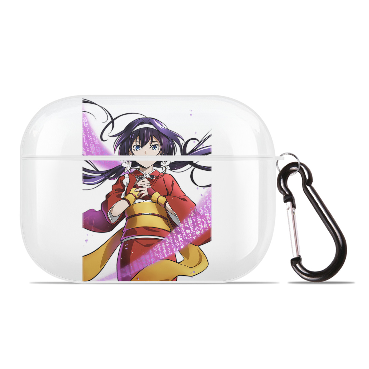 （画像用） 文豪ストレイドッグス Bungo Stray Dogs 【AirPods Pro用】ハードシェル保護ケース 耐衝撃・防指紋・カラビナ付き商品仕様