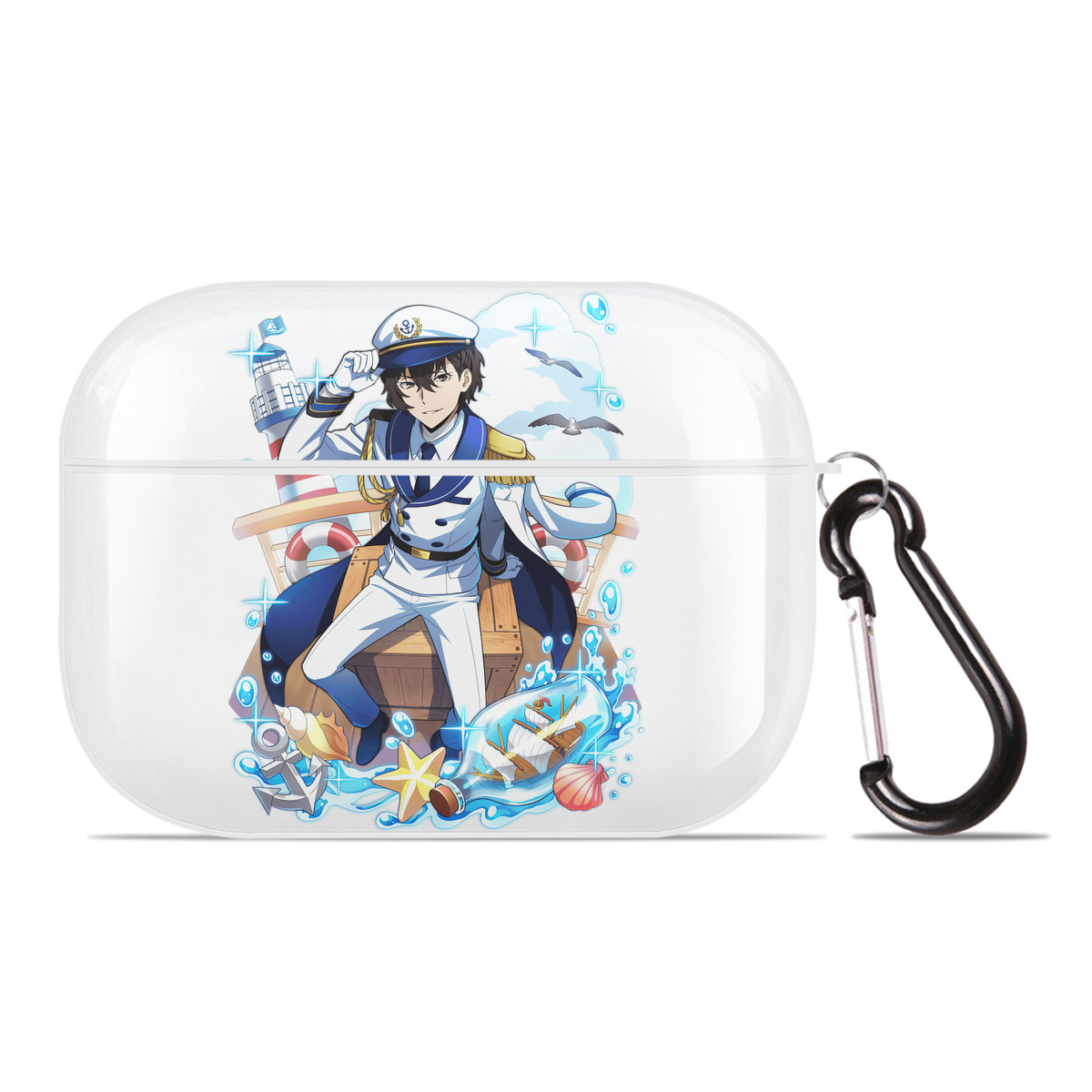 （画像用） 文豪ストレイドッグス Bungo Stray Dogs 【AirPods Pro用】ハードシェル保護ケース 耐衝撃・防指紋・カラビナ付き商品仕様