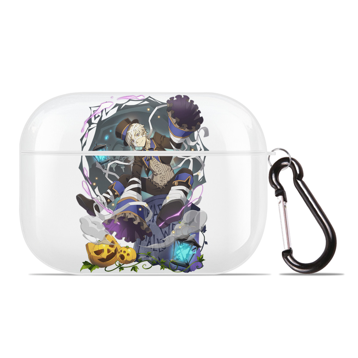 （画像用） 文豪ストレイドッグス Bungo Stray Dogs 【AirPods Pro用】ハードシェル保護ケース 耐衝撃・防指紋・カラビナ付き商品仕様