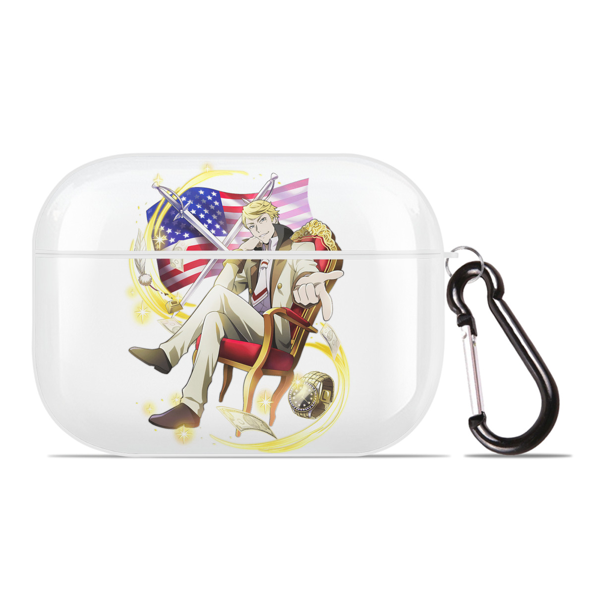 （画像用） 文豪ストレイドッグス Bungo Stray Dogs 【AirPods Pro用】ハードシェル保護ケース 耐衝撃・防指紋・カラビナ付き商品仕様
