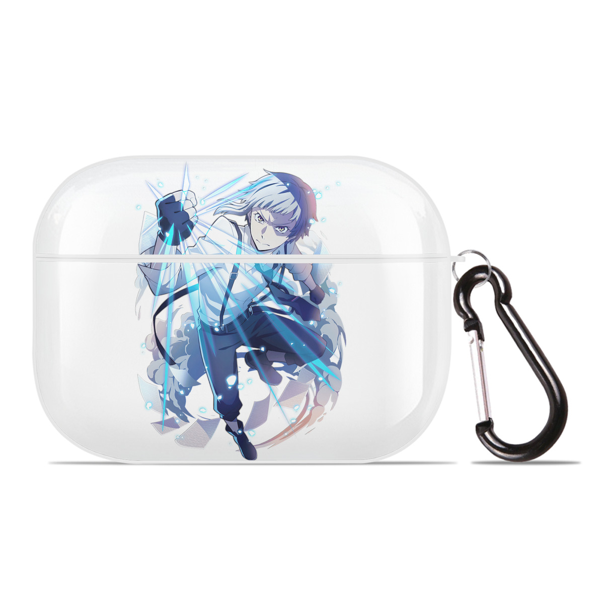 （画像用） 文豪ストレイドッグス Bungo Stray Dogs 【AirPods Pro用】ハードシェル保護ケース 耐衝撃・防指紋・カラビナ付き商品仕様