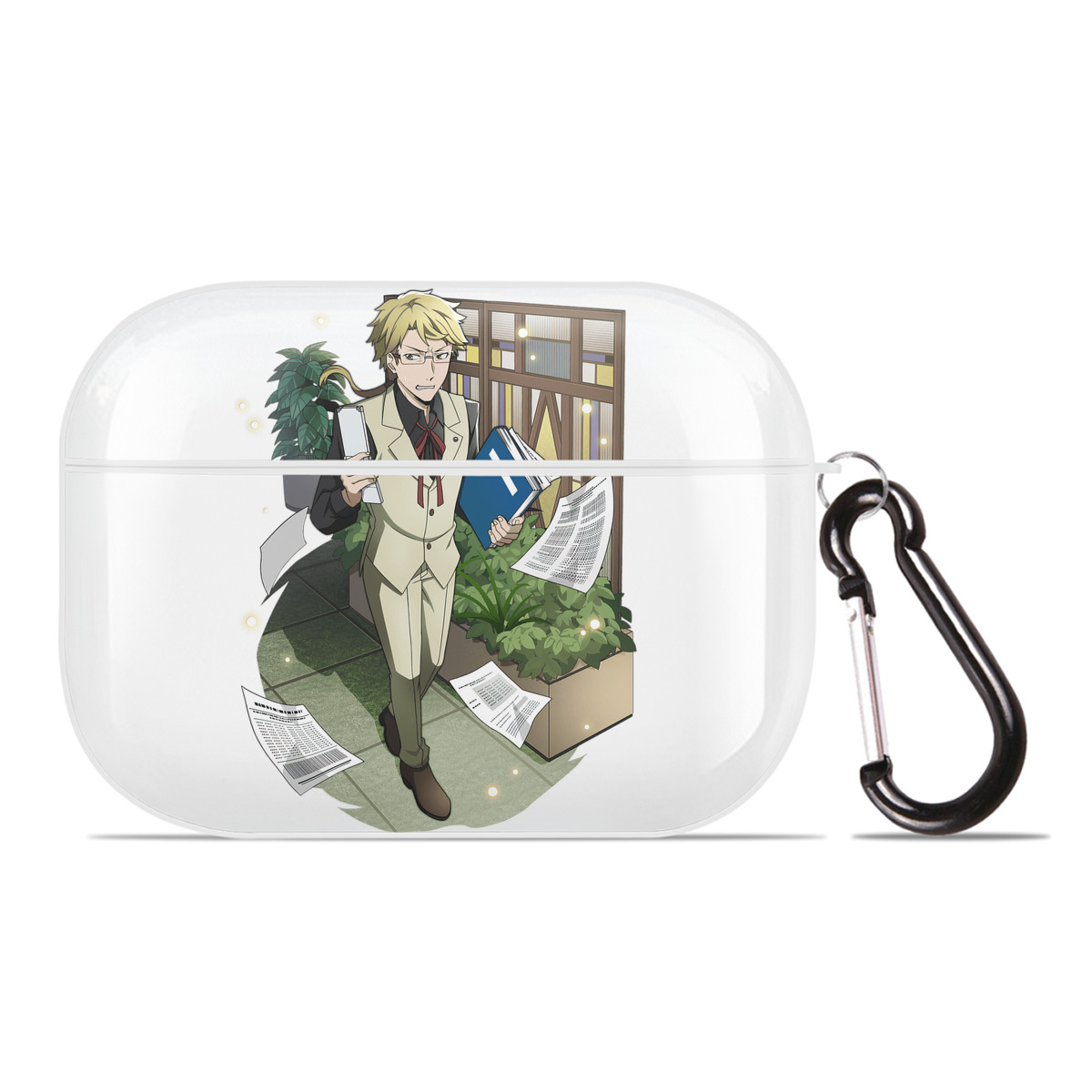 （画像用） 文豪ストレイドッグス Bungo Stray Dogs 【AirPods Pro用】ハードシェル保護ケース 耐衝撃・防指紋・カラビナ付き商品仕様