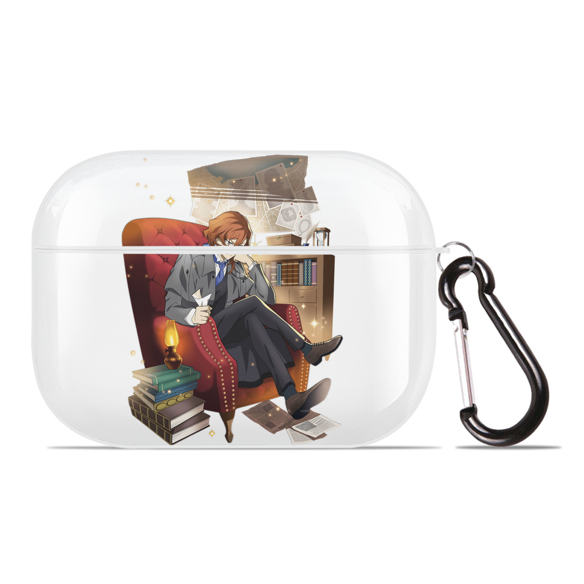 （画像用） 文豪ストレイドッグス Bungo Stray Dogs 【AirPods Pro用】ハードシェル保護ケース 耐衝撃・防指紋・カラビナ付き商品仕様