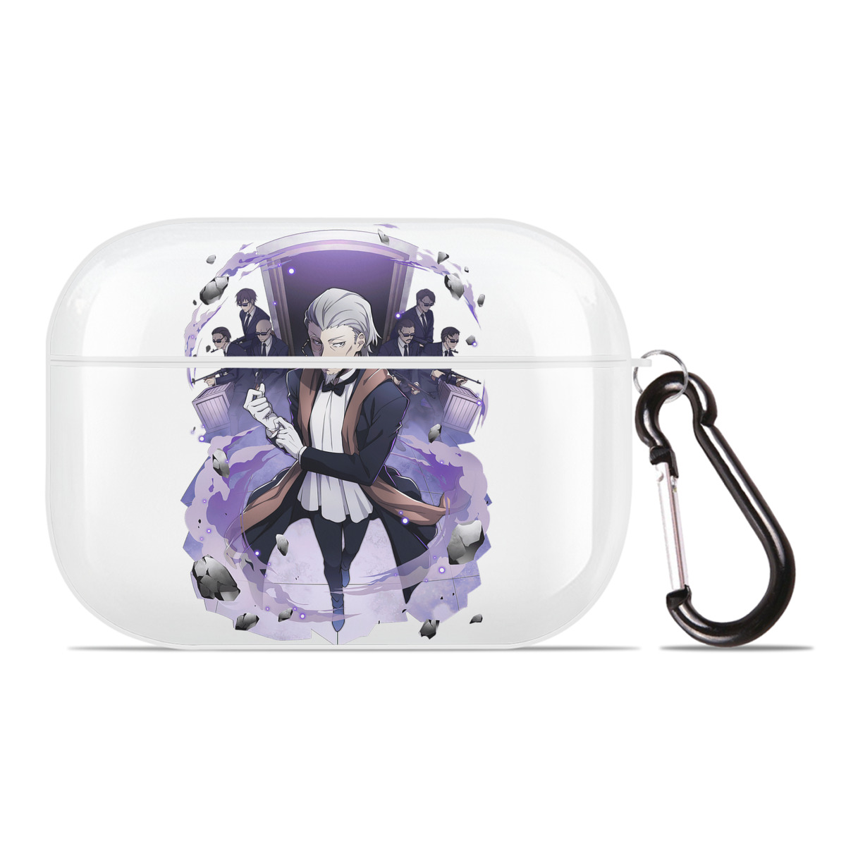 （画像用） 文豪ストレイドッグス Bungo Stray Dogs 【AirPods Pro用】ハードシェル保護ケース 耐衝撃・防指紋・カラビナ付き商品仕様
