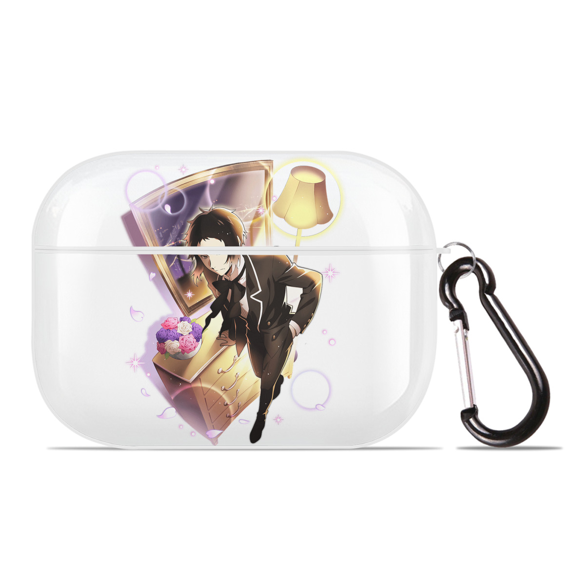 （画像用） 文豪ストレイドッグス Bungo Stray Dogs 【AirPods Pro用】ハードシェル保護ケース 耐衝撃・防指紋・カラビナ付き商品仕様