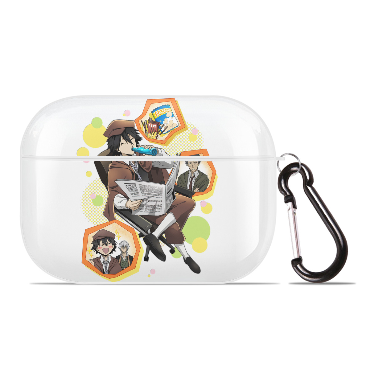 （画像用） 文豪ストレイドッグス Bungo Stray Dogs 【AirPods Pro用】ハードシェル保護ケース 耐衝撃・防指紋・カラビナ付き商品仕様