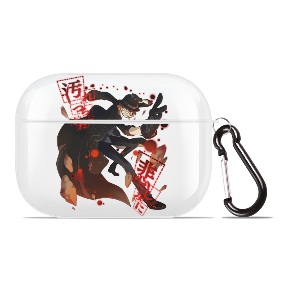 （画像用） 文豪ストレイドッグス Bungo Stray Dogs 【AirPods Pro用】ハードシェル保護ケース 耐衝撃・防指紋・カラビナ付き商品仕様