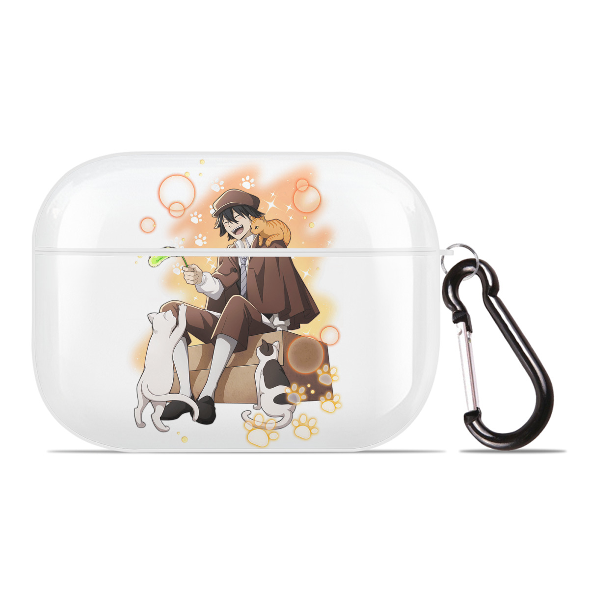 （画像用） 文豪ストレイドッグス Bungo Stray Dogs 【AirPods Pro用】ハードシェル保護ケース 耐衝撃・防指紋・カラビナ付き商品仕様