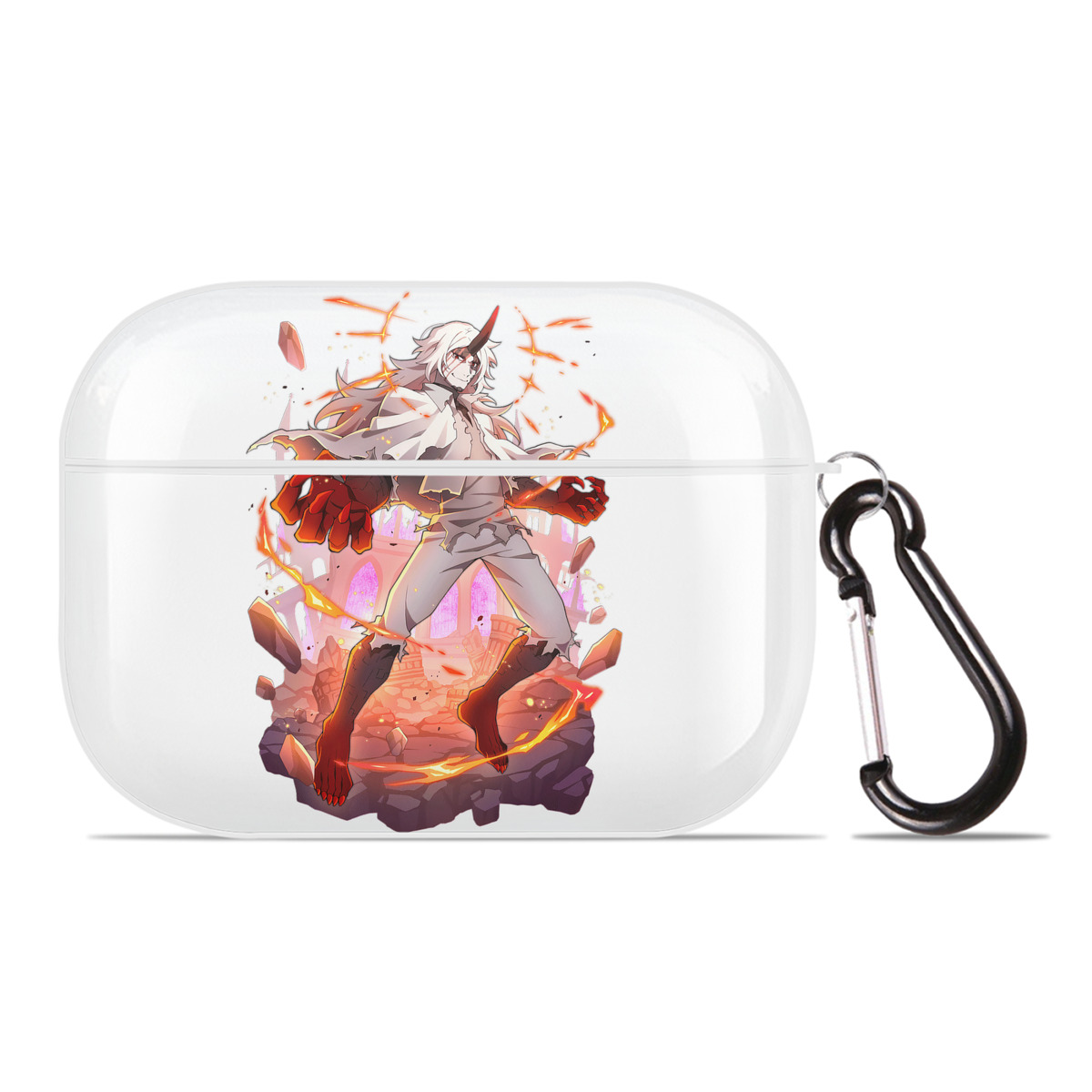 （画像用） 文豪ストレイドッグス Bungo Stray Dogs 【AirPods Pro用】ハードシェル保護ケース 耐衝撃・防指紋・カラビナ付き商品仕様