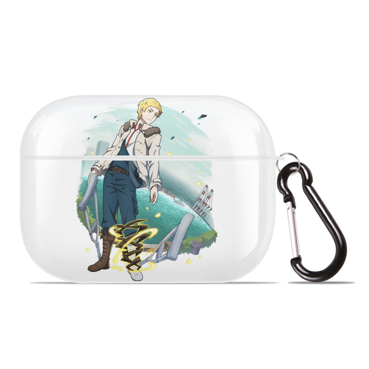 （画像用） 文豪ストレイドッグス Bungo Stray Dogs 【AirPods Pro用】ハードシェル保護ケース 耐衝撃・防指紋・カラビナ付き商品仕様