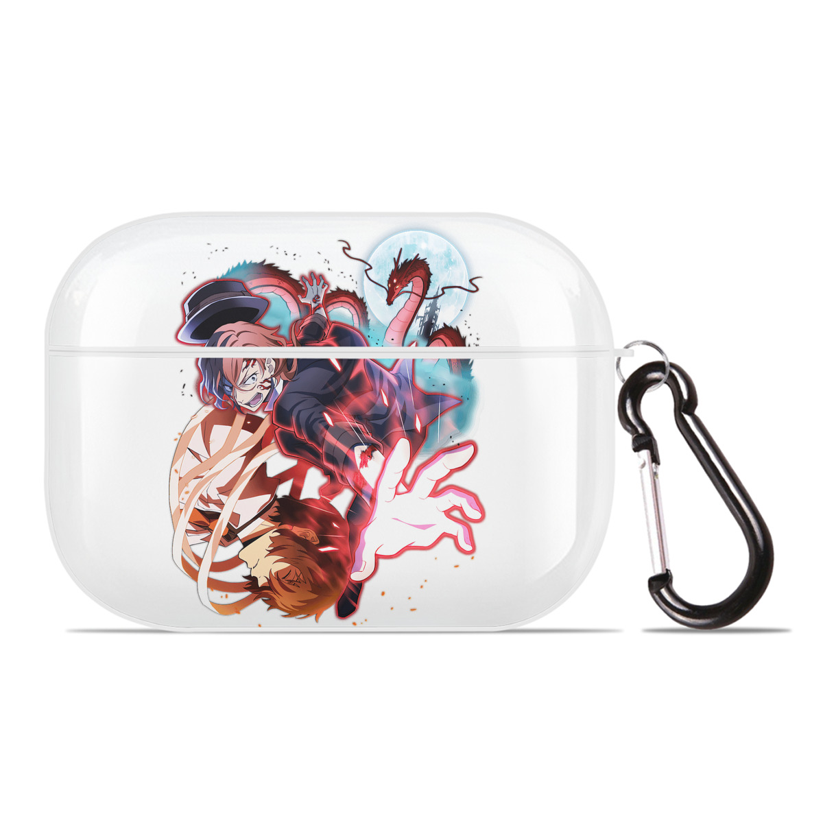 （画像用） 文豪ストレイドッグス Bungo Stray Dogs 【AirPods Pro用】ハードシェル保護ケース 耐衝撃・防指紋・カラビナ付き商品仕様