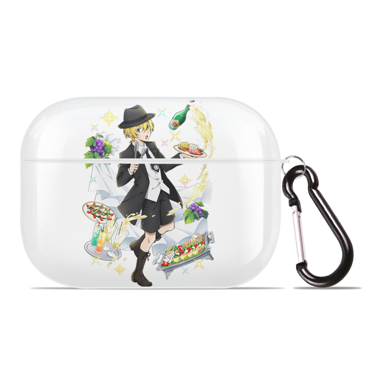 （画像用） 文豪ストレイドッグス Bungo Stray Dogs 【AirPods Pro用】ハードシェル保護ケース 耐衝撃・防指紋・カラビナ付き商品仕様