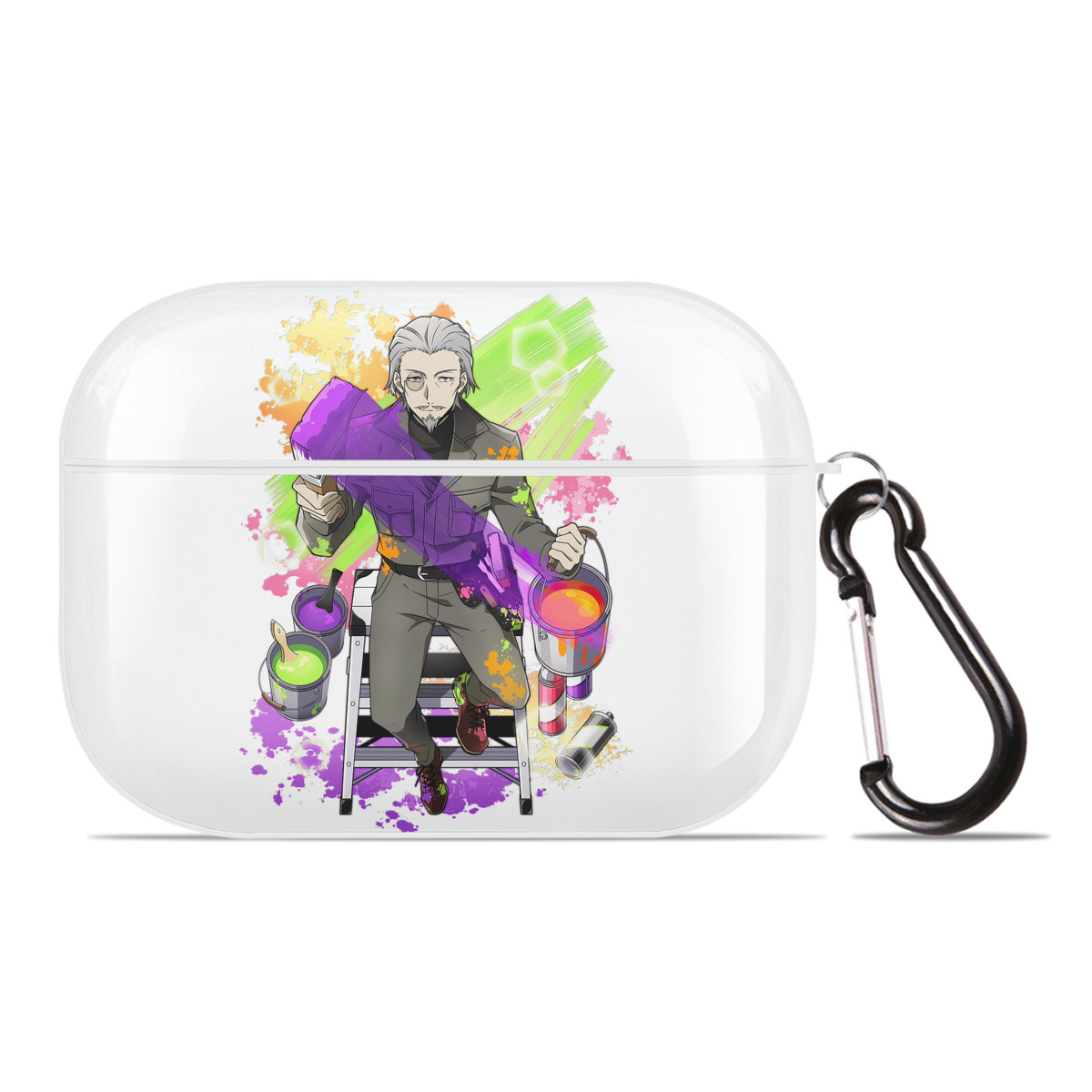 （画像用） 文豪ストレイドッグス Bungo Stray Dogs 【AirPods Pro用】ハードシェル保護ケース 耐衝撃・防指紋・カラビナ付き商品仕様