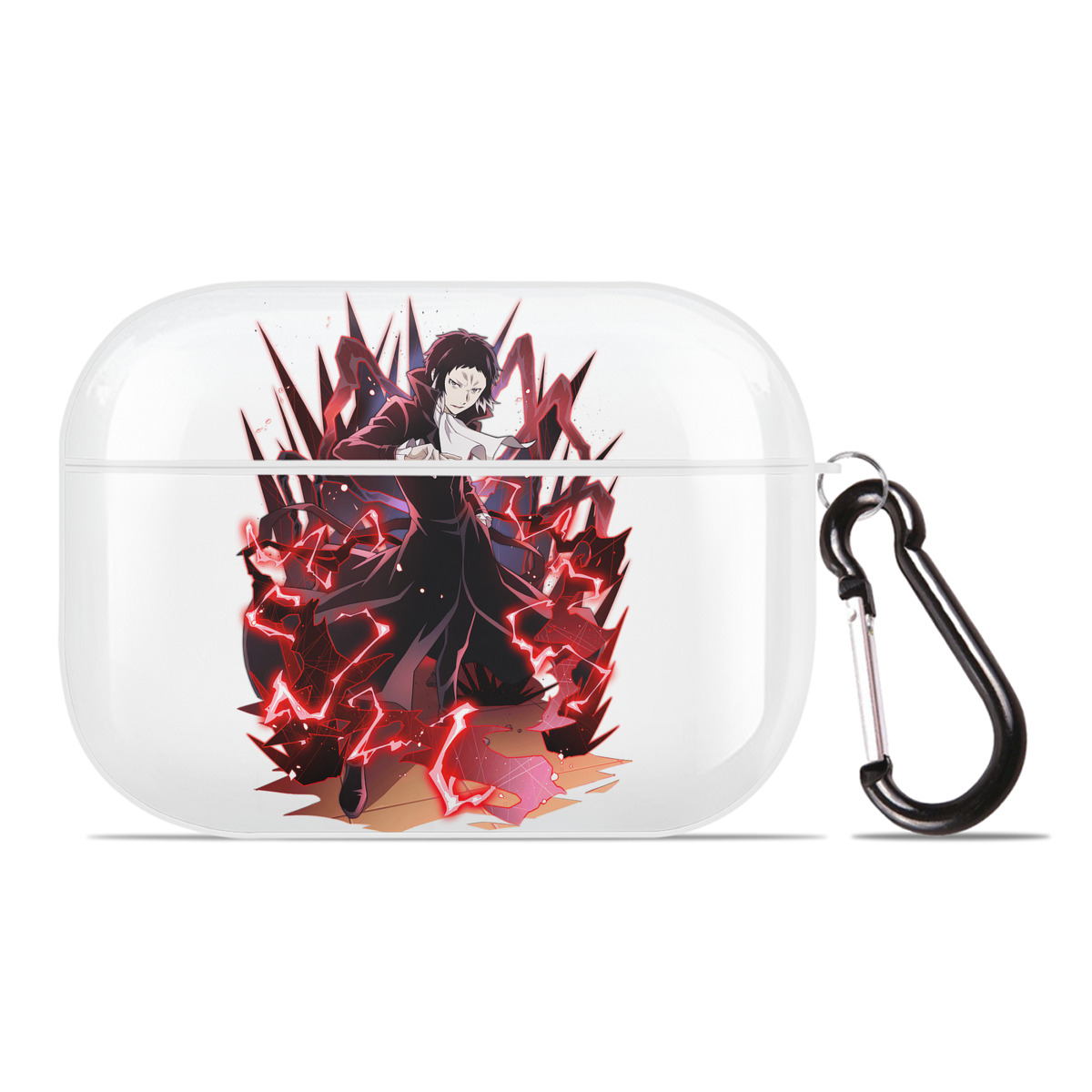 （画像用） 文豪ストレイドッグス Bungo Stray Dogs 【AirPods Pro用】ハードシェル保護ケース 耐衝撃・防指紋・カラビナ付き商品仕様